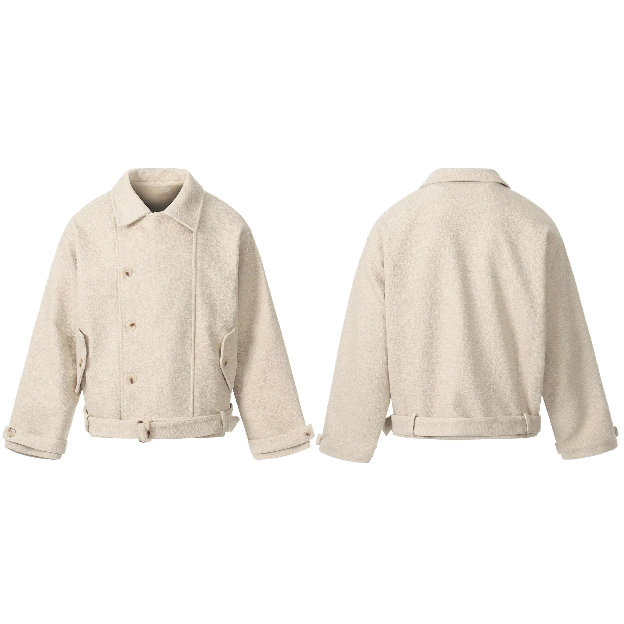 3-6-5.shop Belted Cropped Jacket