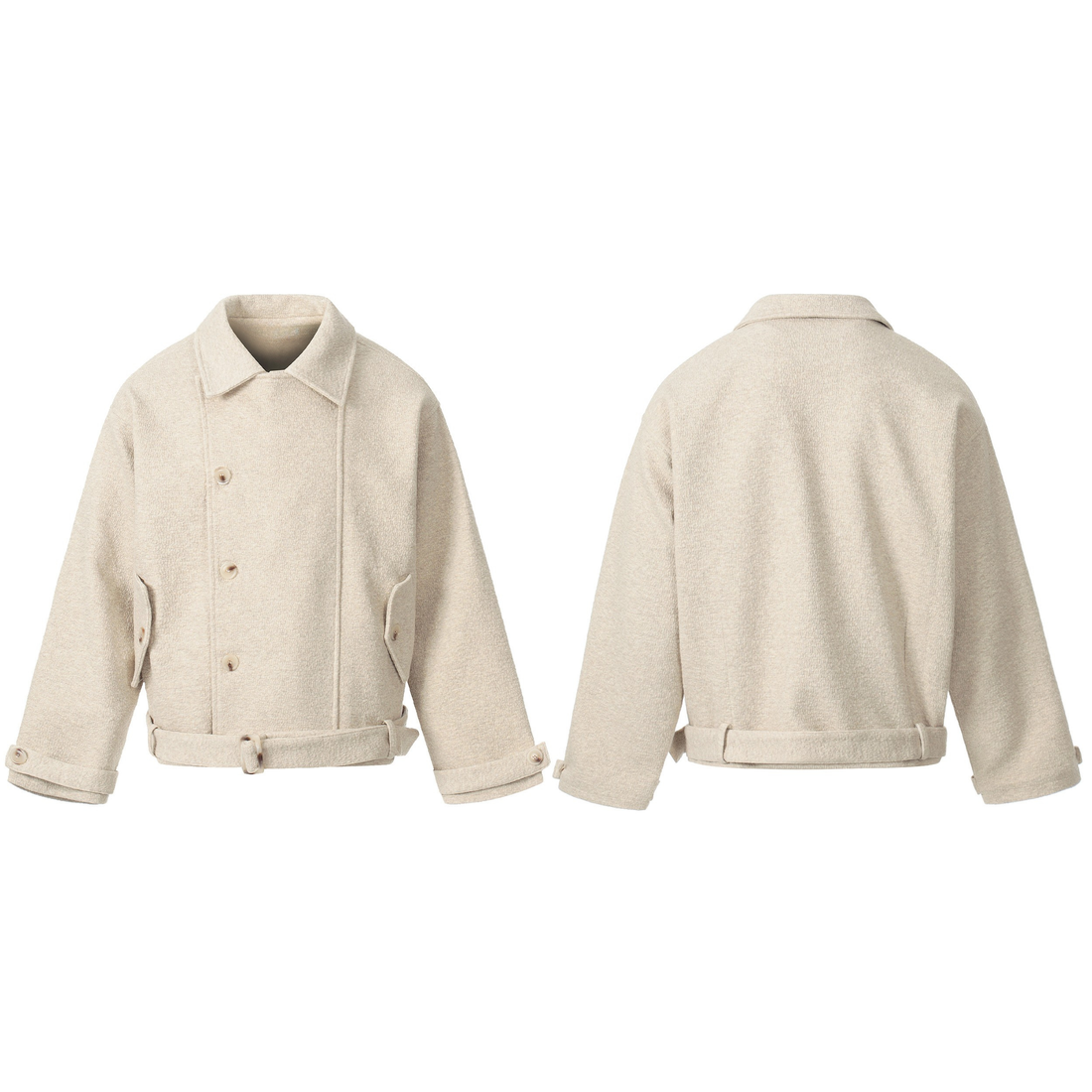 3-6-5.shop Belted Cropped Jacket