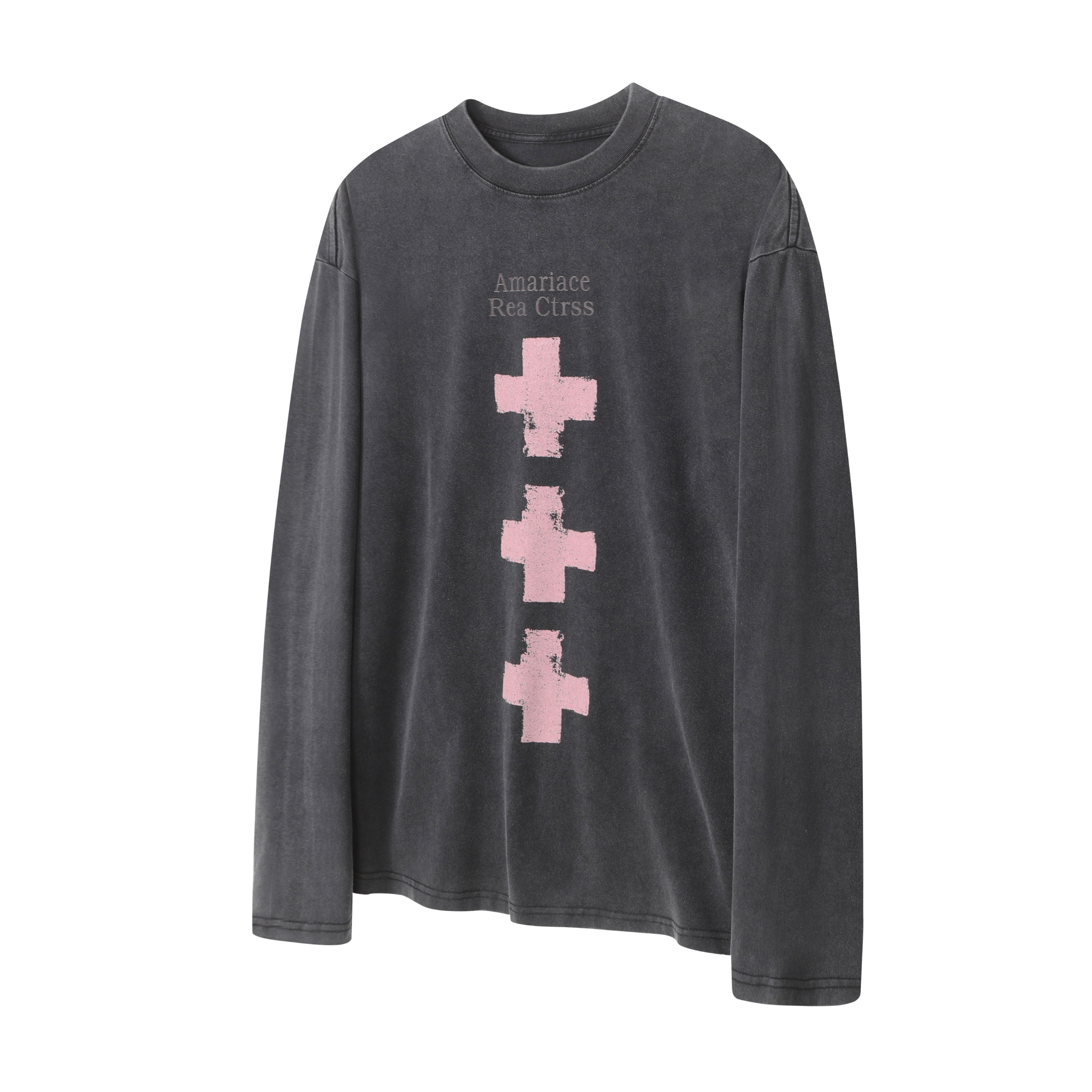 3-6-5.shop Cross Graphic Vintage Long Sleeve Tee
