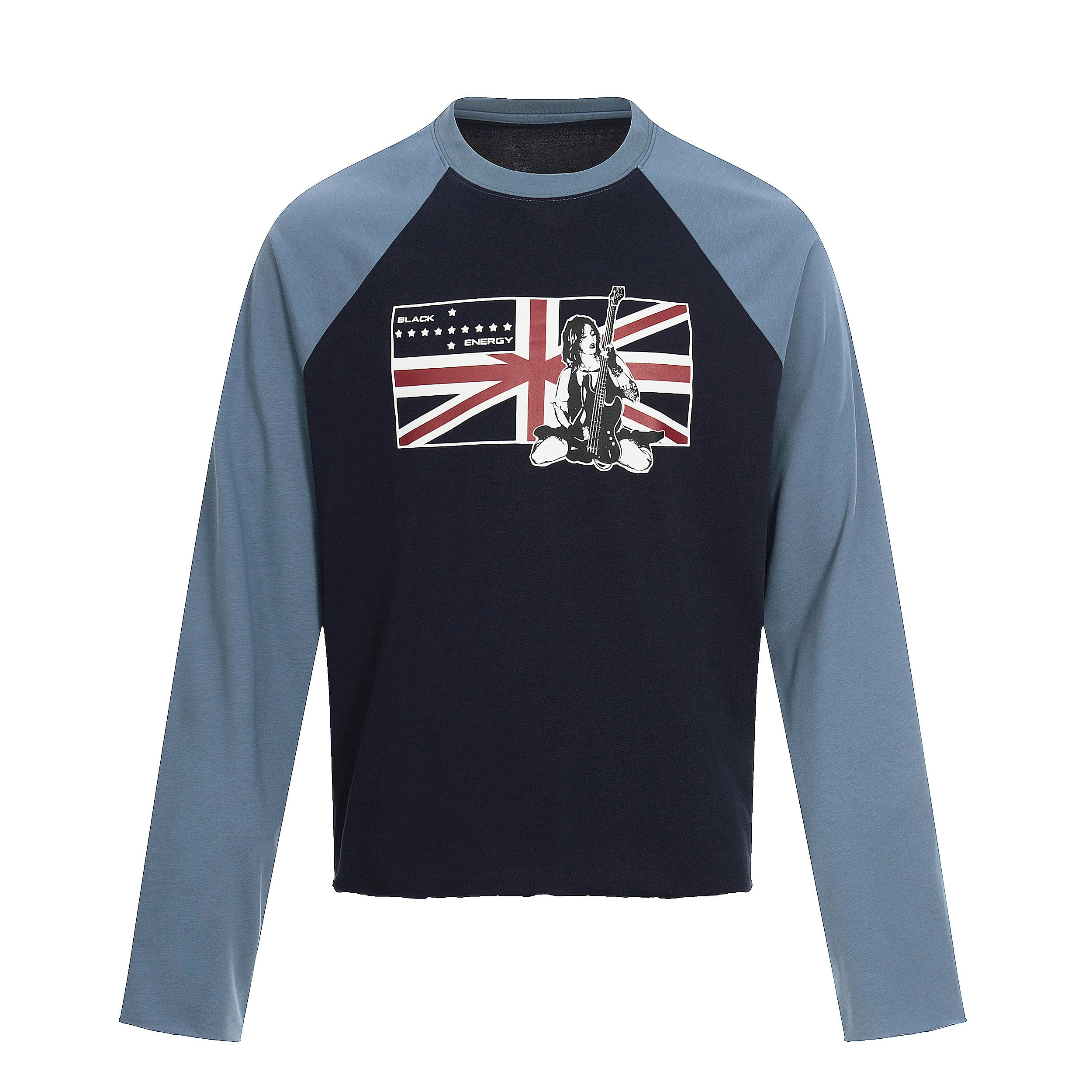 3-6-5.shop Union Flag Graphic Raglan Long Sleeve Tee