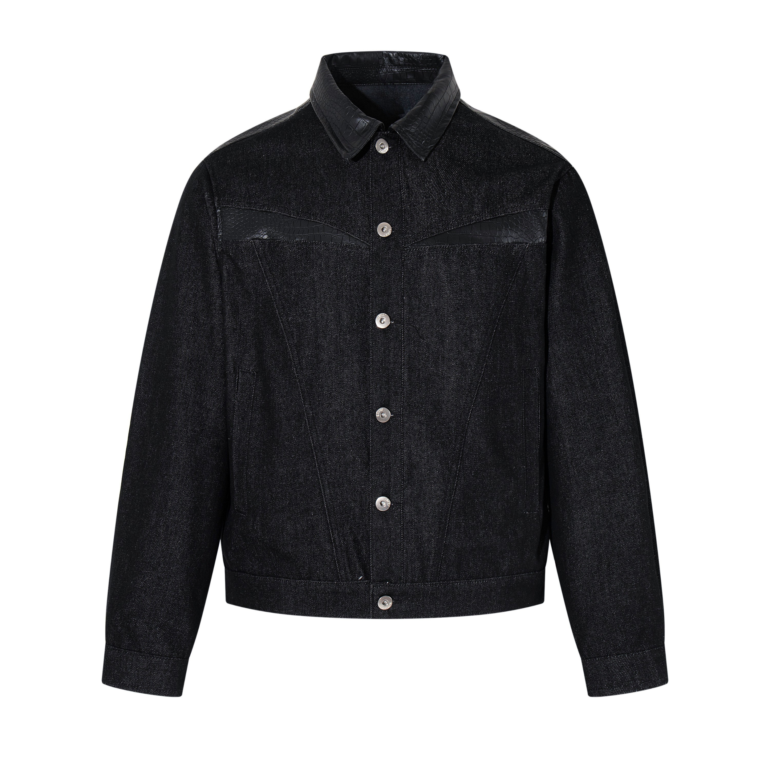 3-6-5.shop Denim Panel Jacket
