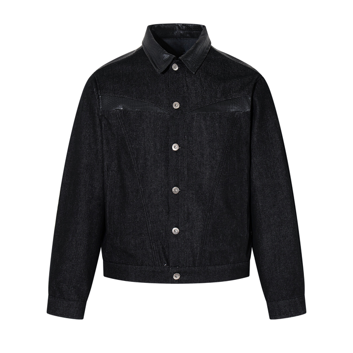 3-6-5.shop Denim Panel Jacket