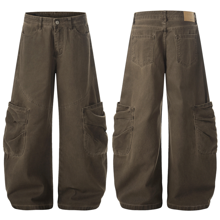 3-6-5.shop Washed Utility Cargo Pants*