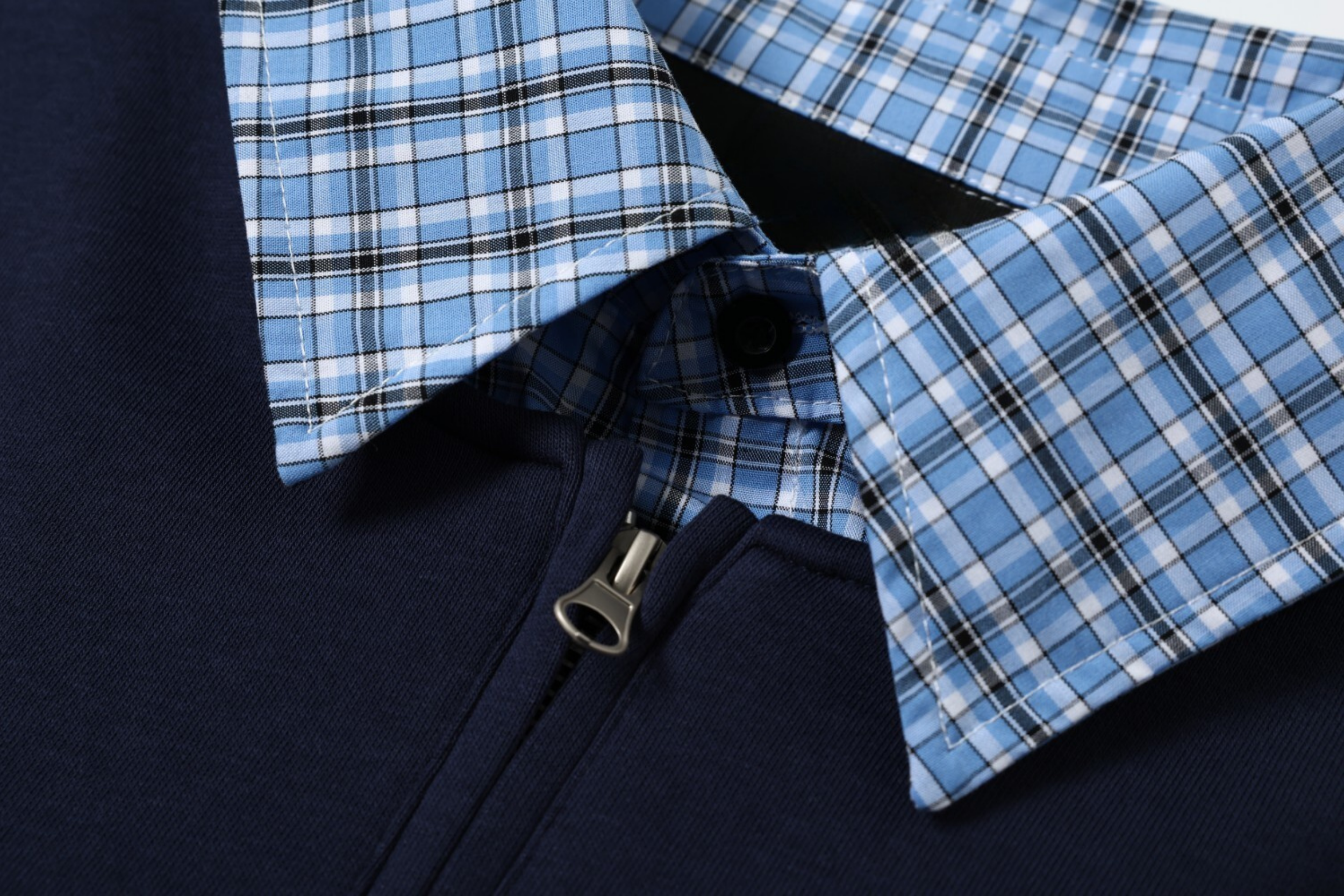 3-6-5.shop Layered Collar Half-Zip Pullover