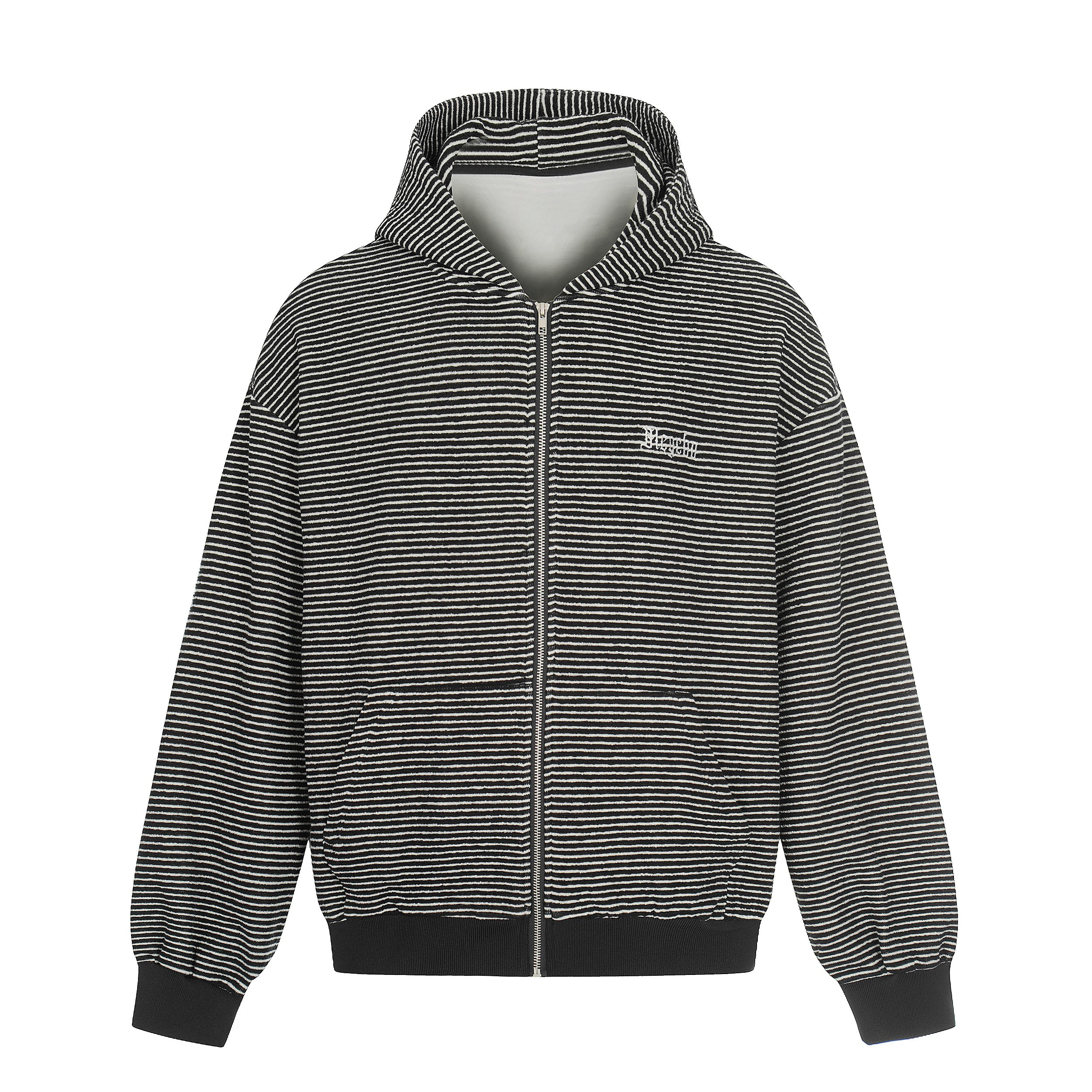 3-6-5.shop Striped Zip Hoodie