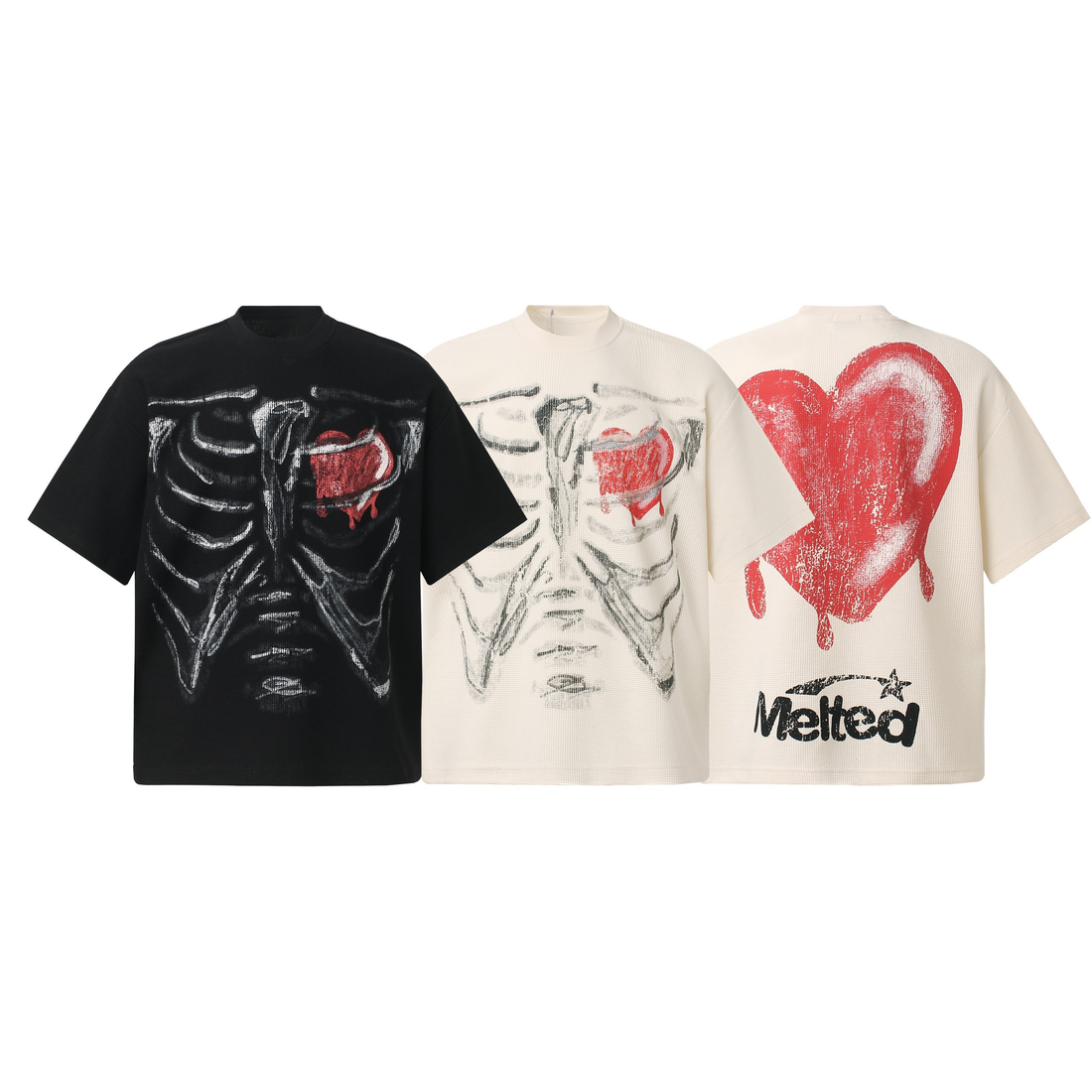 3-6-5.shop Melted Heart Ribcage Graphic Tee