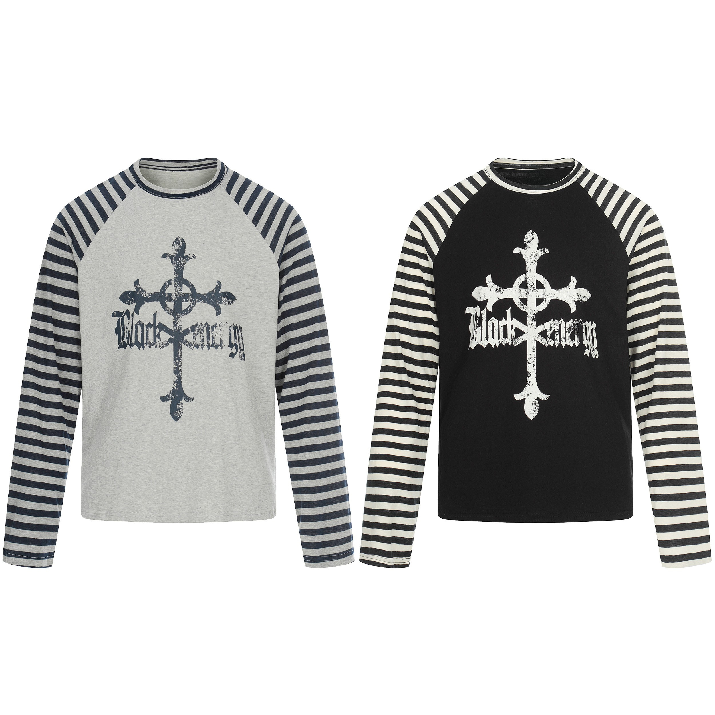 3-6-5.shop Cross Graphic Raglan Long Sleeve Tee