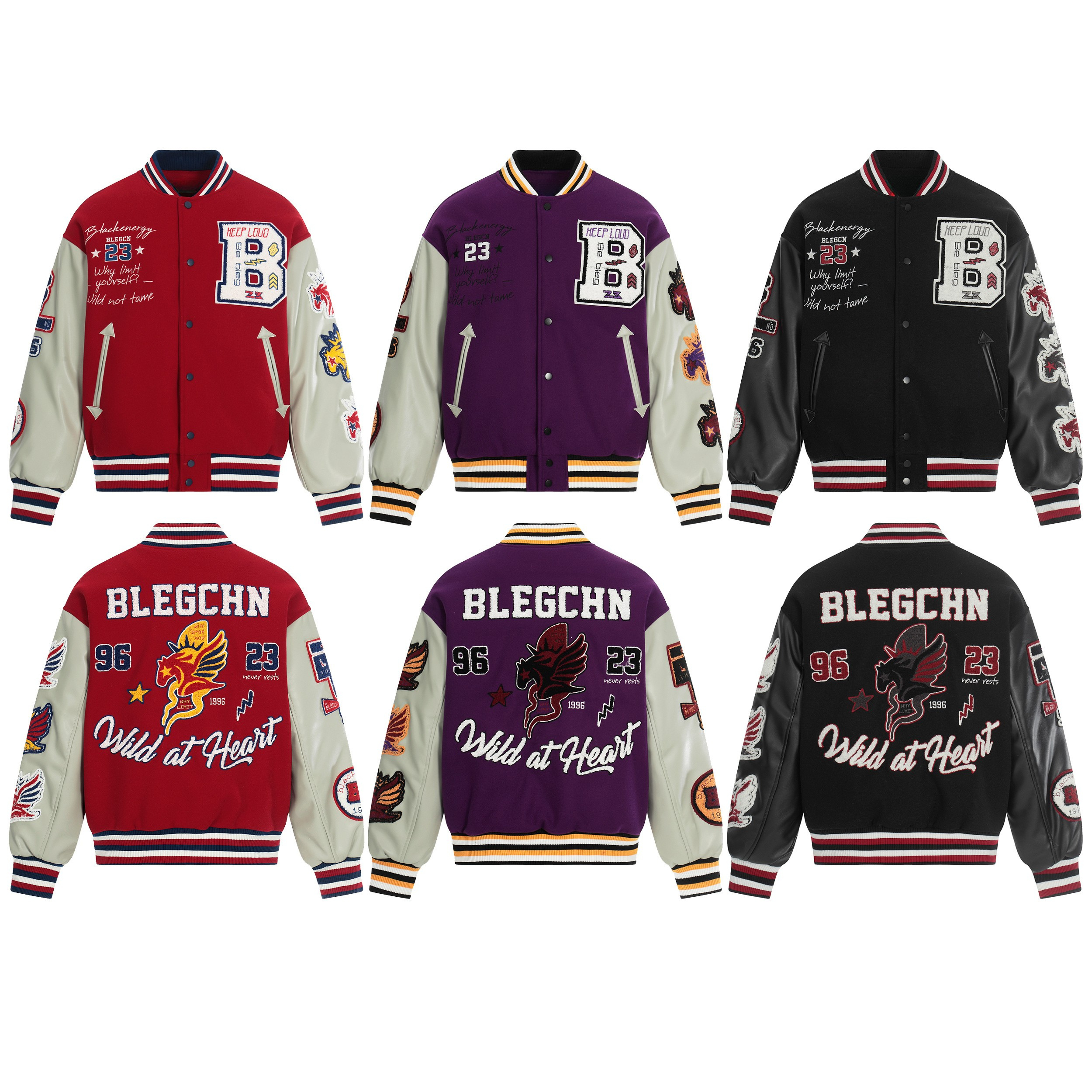 3-6-5.shop Wild at Heart Varsity Jacket