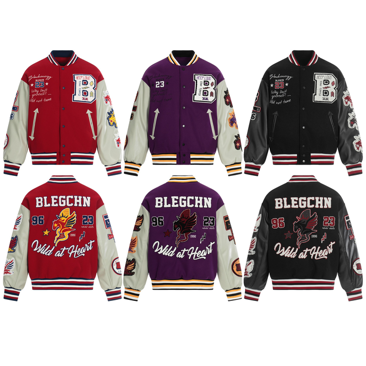 3-6-5.shop Wild at Heart Varsity Jacket