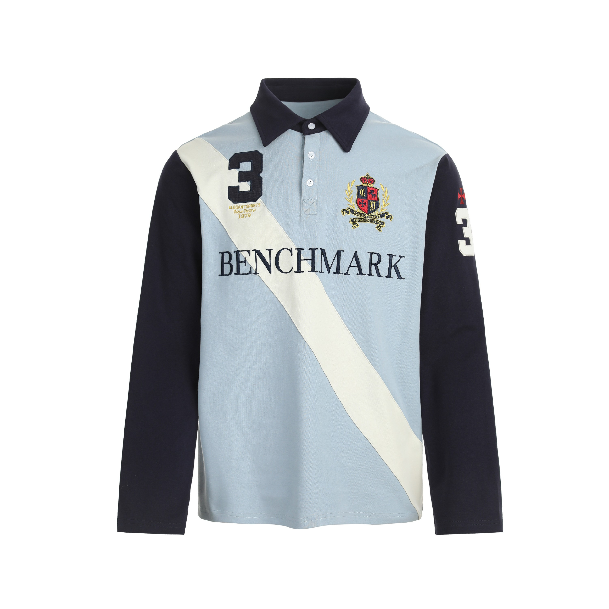 3-6-5.shop Heritage Stripe Long Sleeve Polo