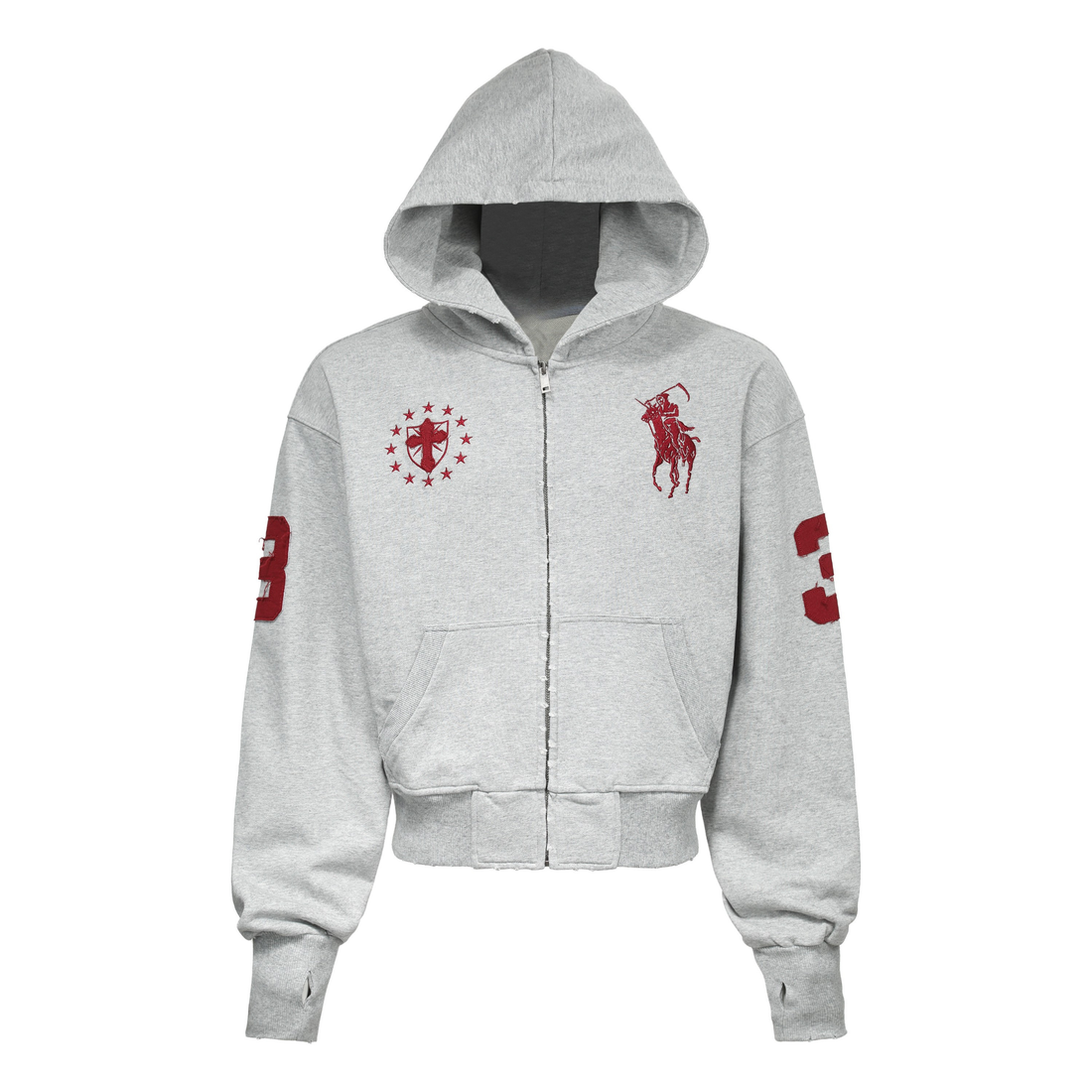 3-6-5.shop Heritage Crest Zip Hoodie