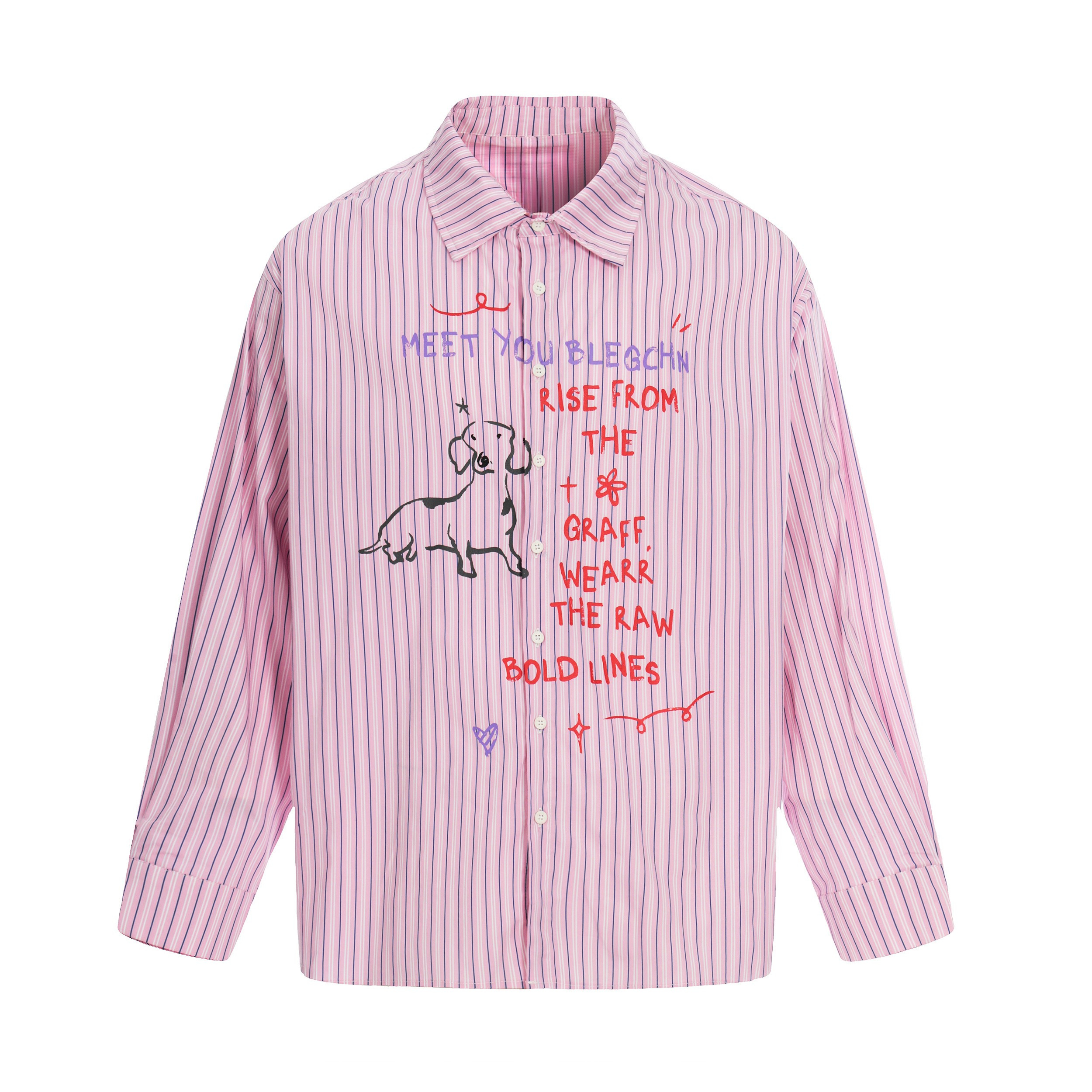 3-6-5.shop Handwritten Stripe Shirt