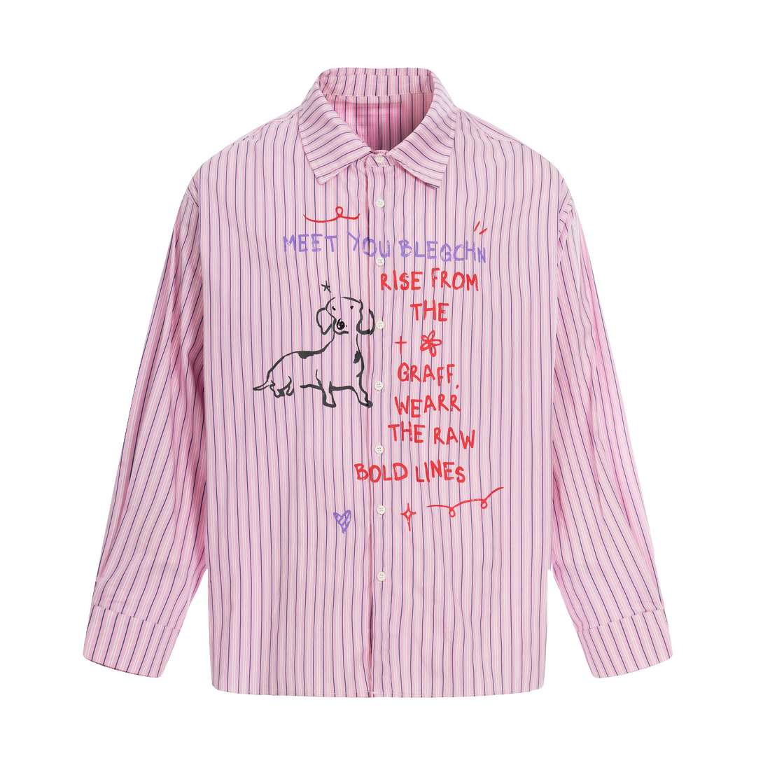 3-6-5.shop Handwritten Stripe Shirt