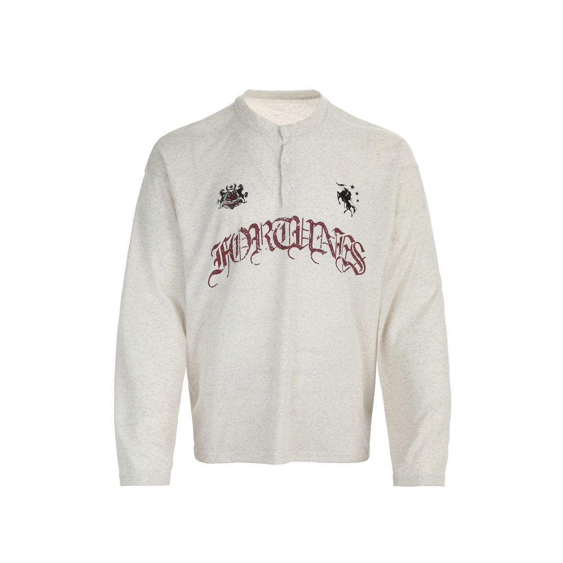 3-6-5.shop Heraldic Henley Long Sleeve