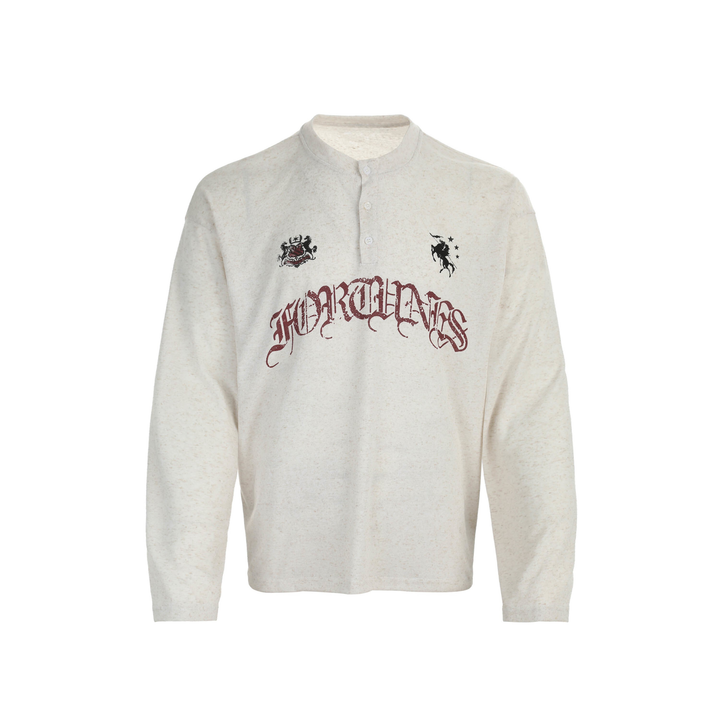 3-6-5.shop Heraldic Henley Long Sleeve