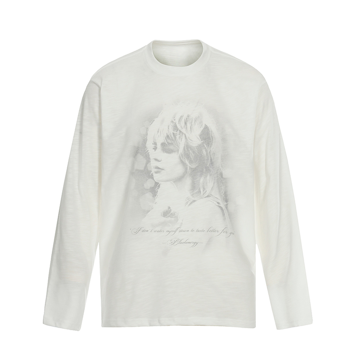 3-6-5.shop Vintage Portrait Graphic Long Sleeve Tee