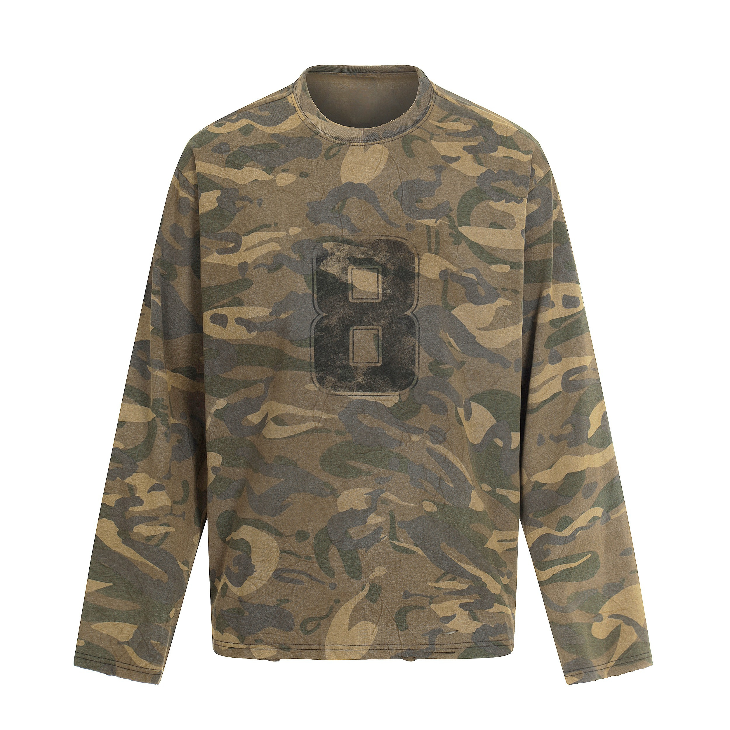 3-6-5.shop Camo Graphic Long Sleeve Tee