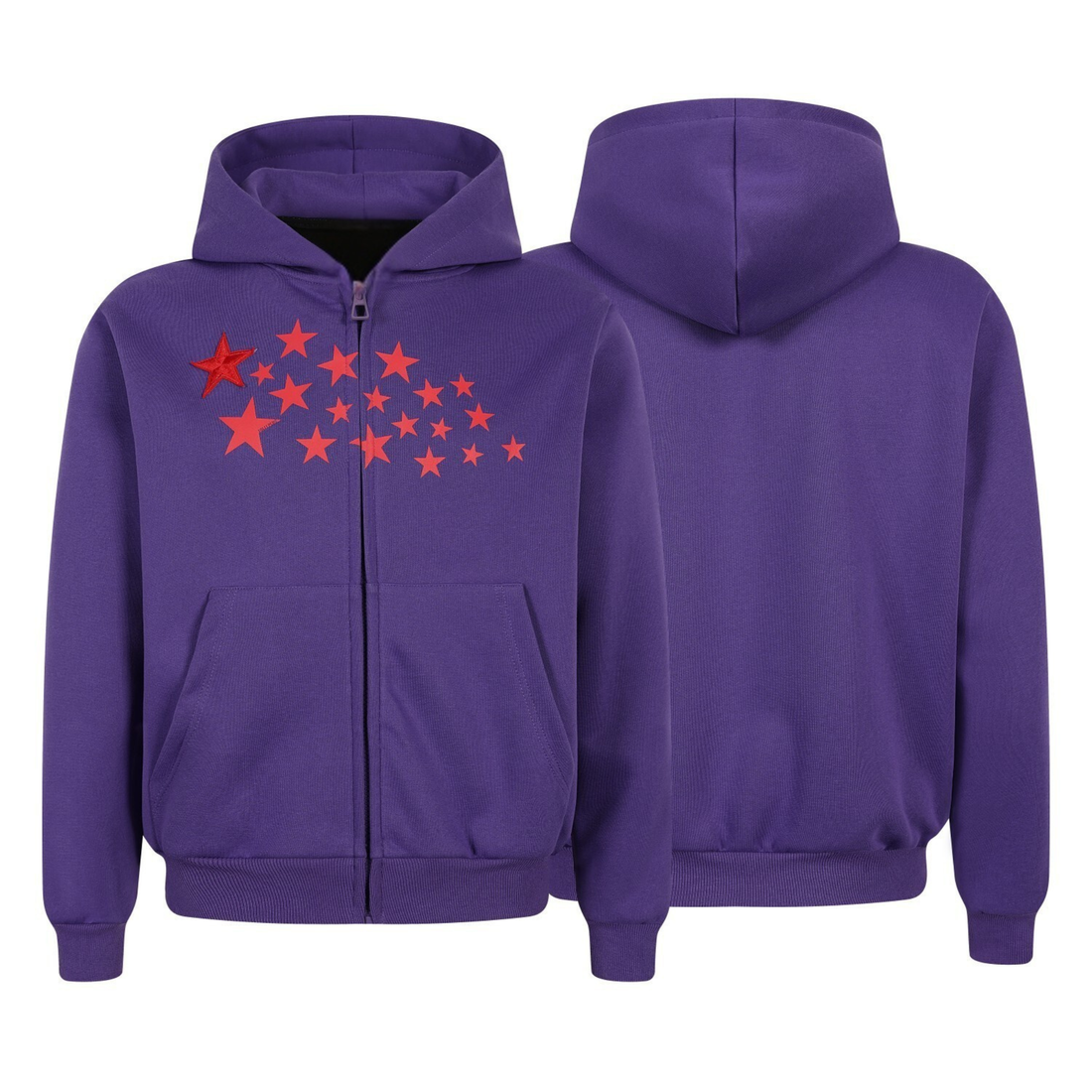 3-6-5.shop Star Graphic Zip Hoodie