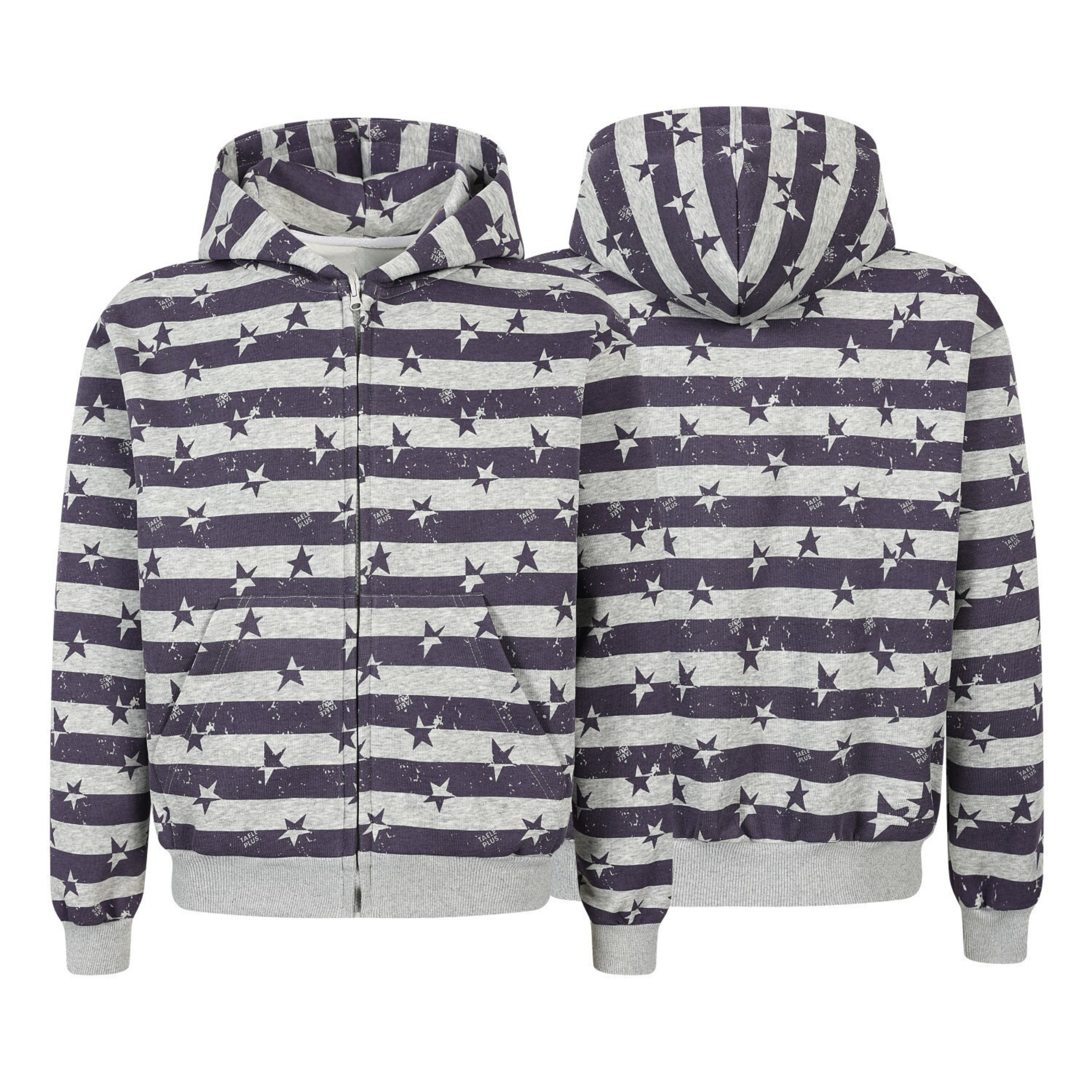 3-6-5.shop Zip-Up Graphic Hoodie