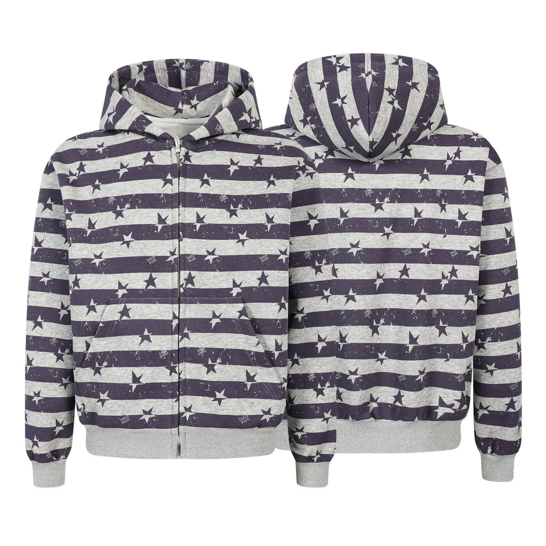 3-6-5.shop Zip-Up Graphic Hoodie