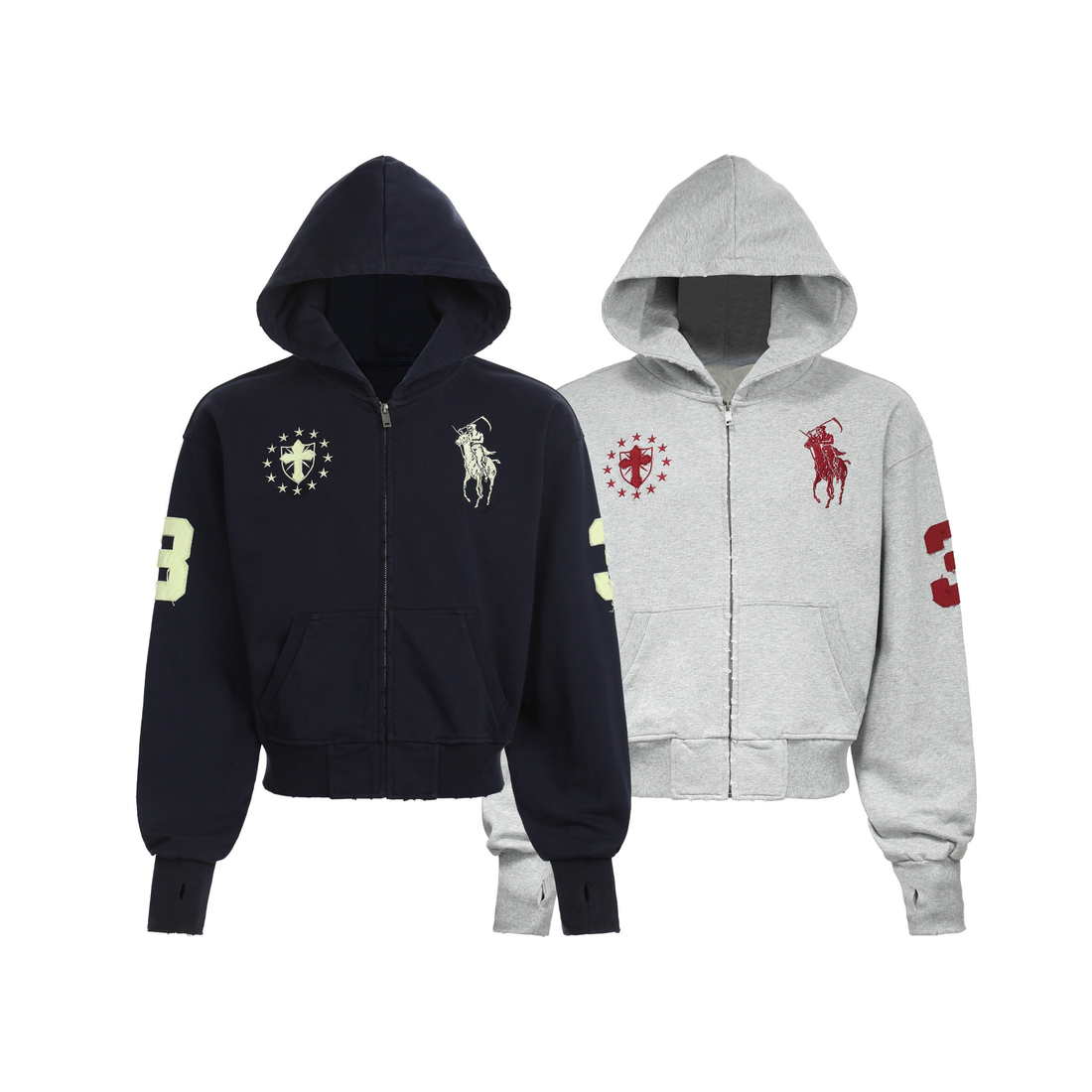 3-6-5.shop Heritage Crest Zip Hoodie