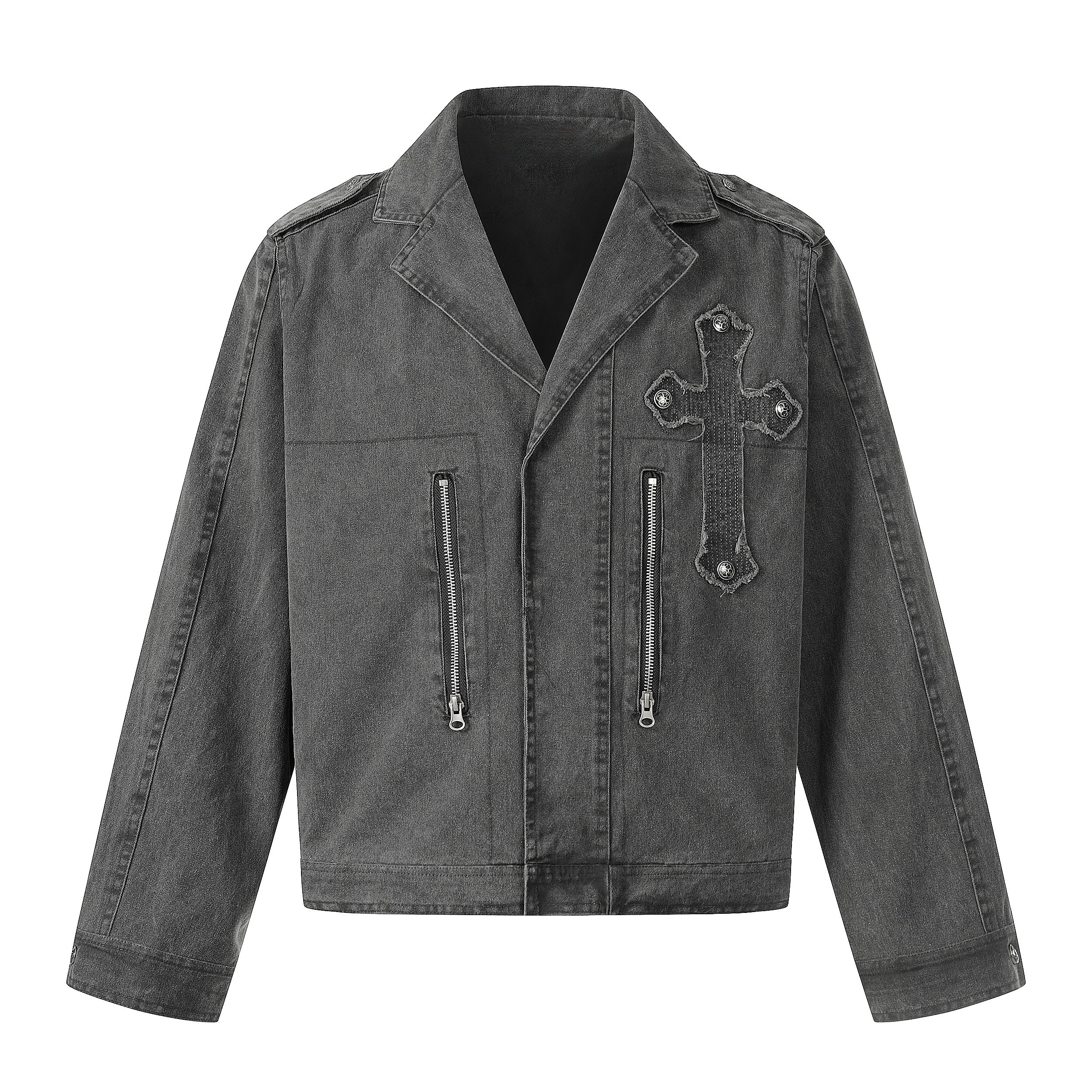 3-6-5.shop Vintage Cross Detail Jacket