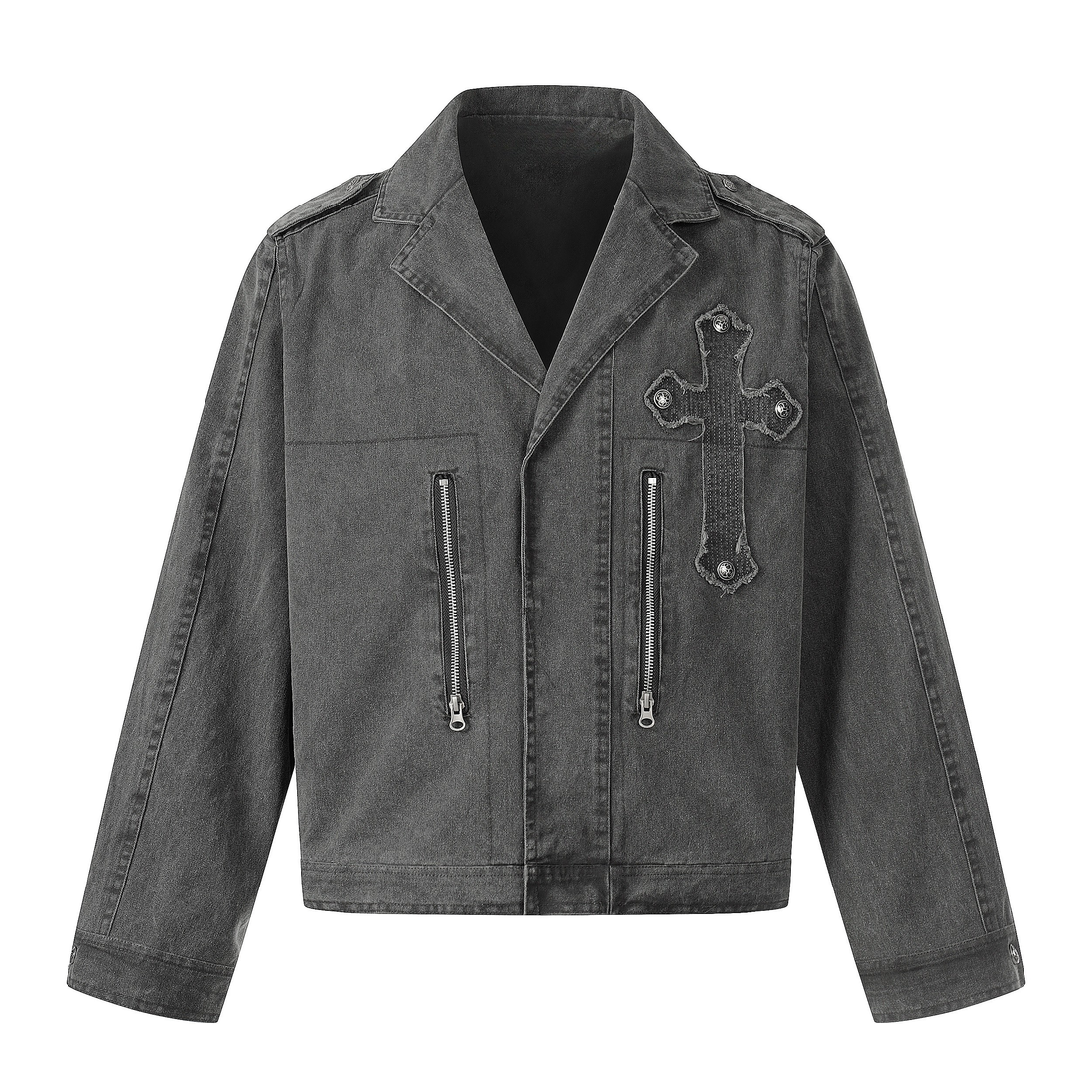 3-6-5.shop Vintage Cross Detail Jacket
