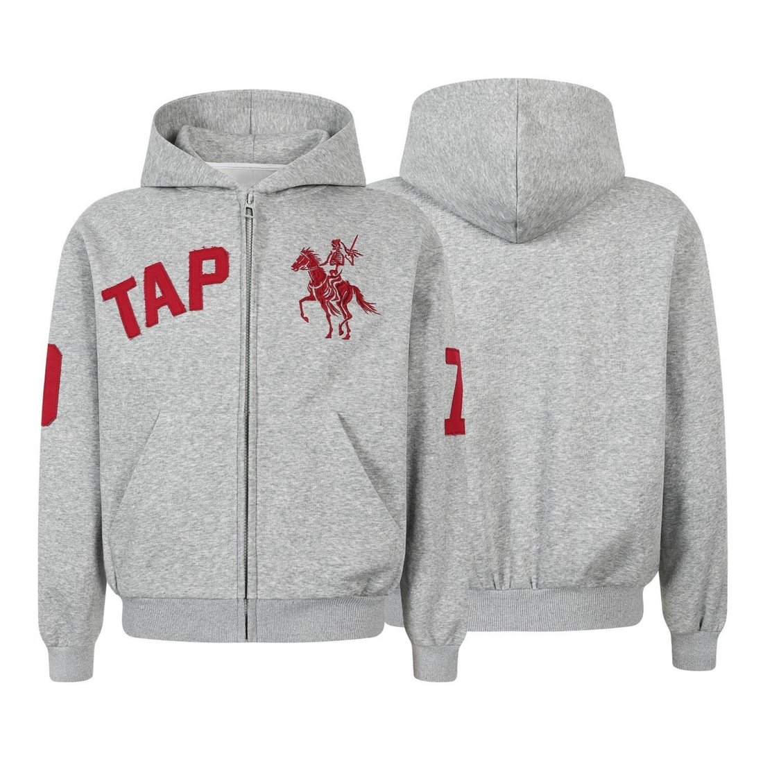 3-6-5.shop Zip-Up Graphic Hoodie