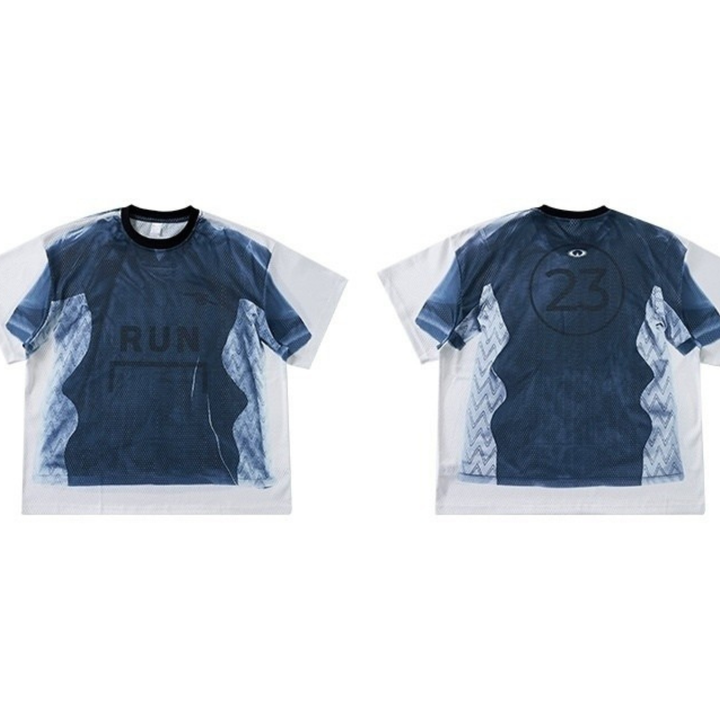 3-6-5.shop Run Graphic Mesh Jersey