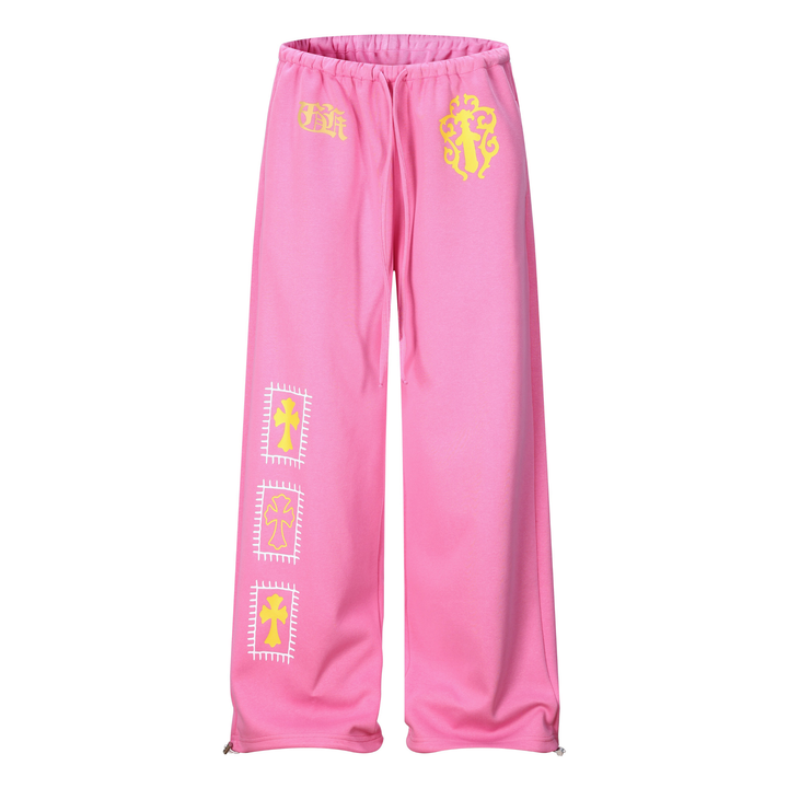 3-6-5.shop Graphic Wide-Leg Sweatpants