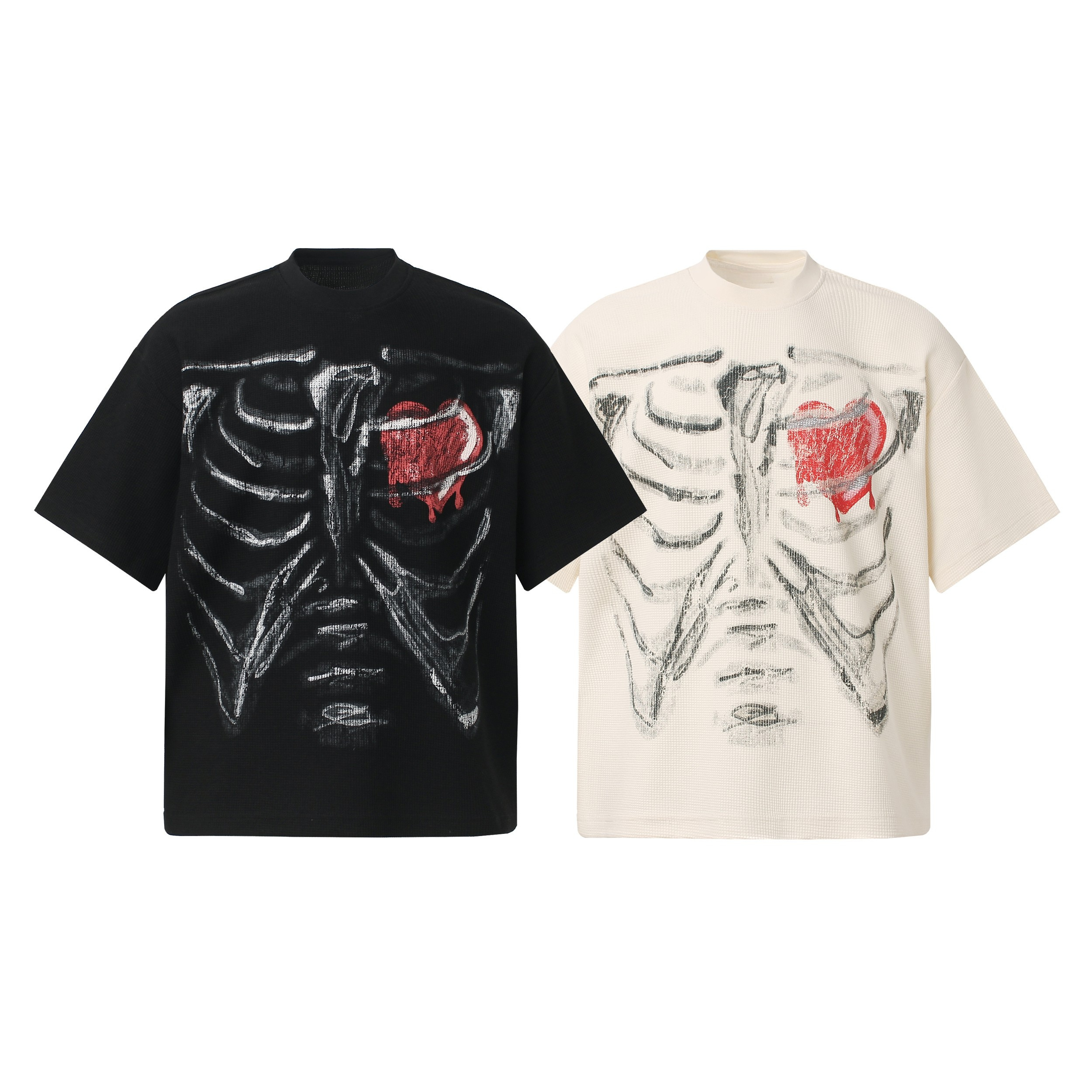 3-6-5.shop Melted Heart Ribcage Graphic Tee