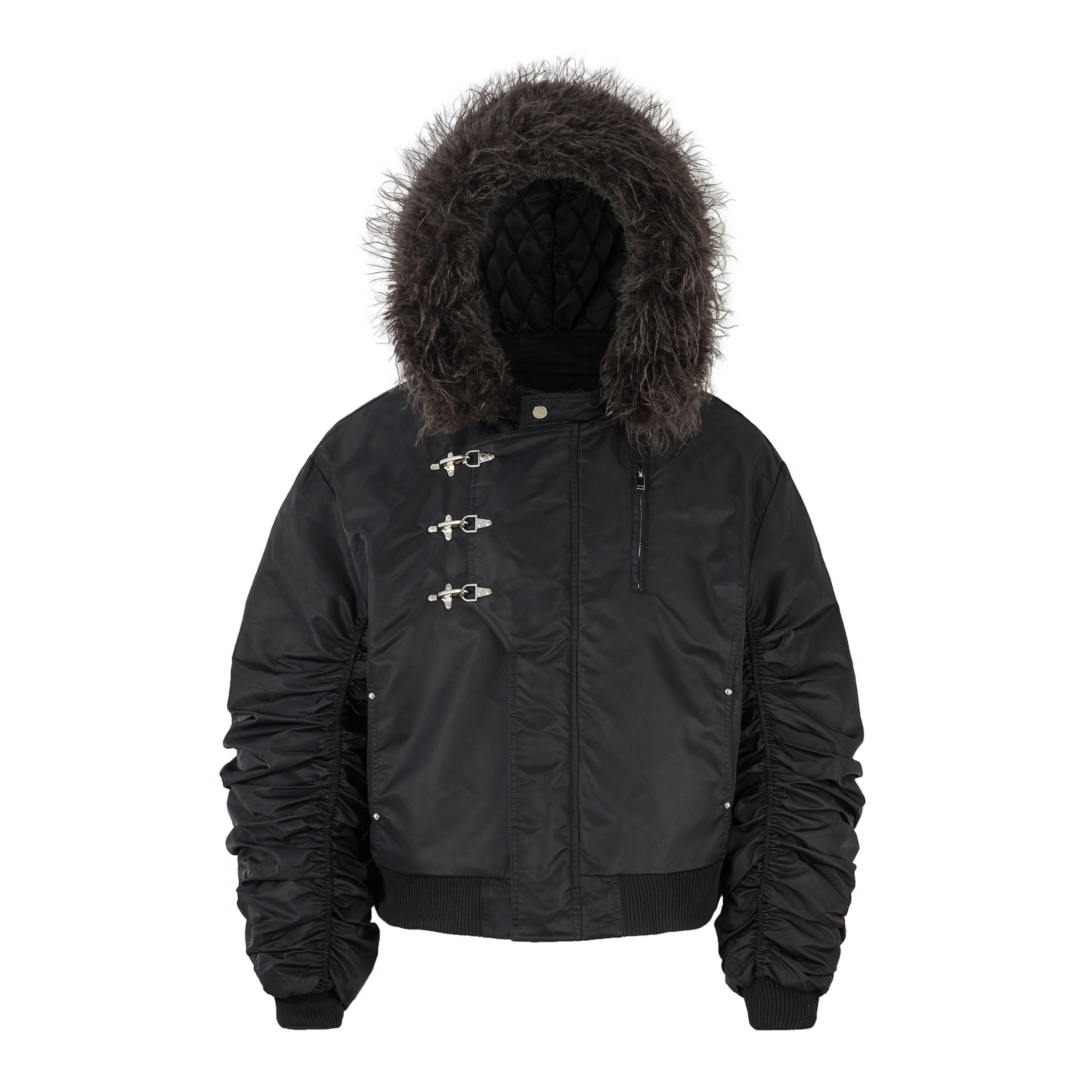 3-6-5.shop Toggle-Lock Fur Hood Jacket