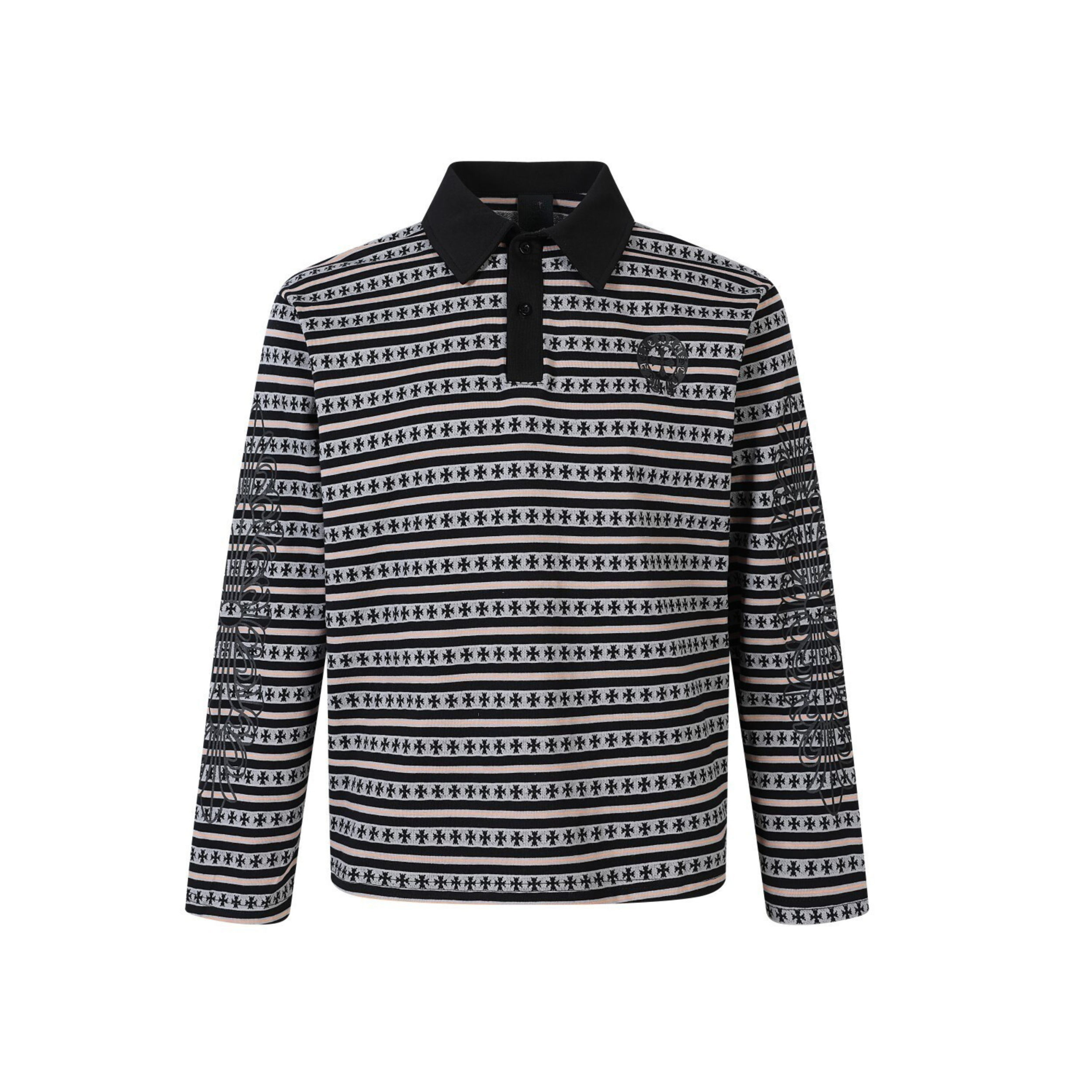 3-6-5.shop Heritage Stripe Long Sleeve Polo