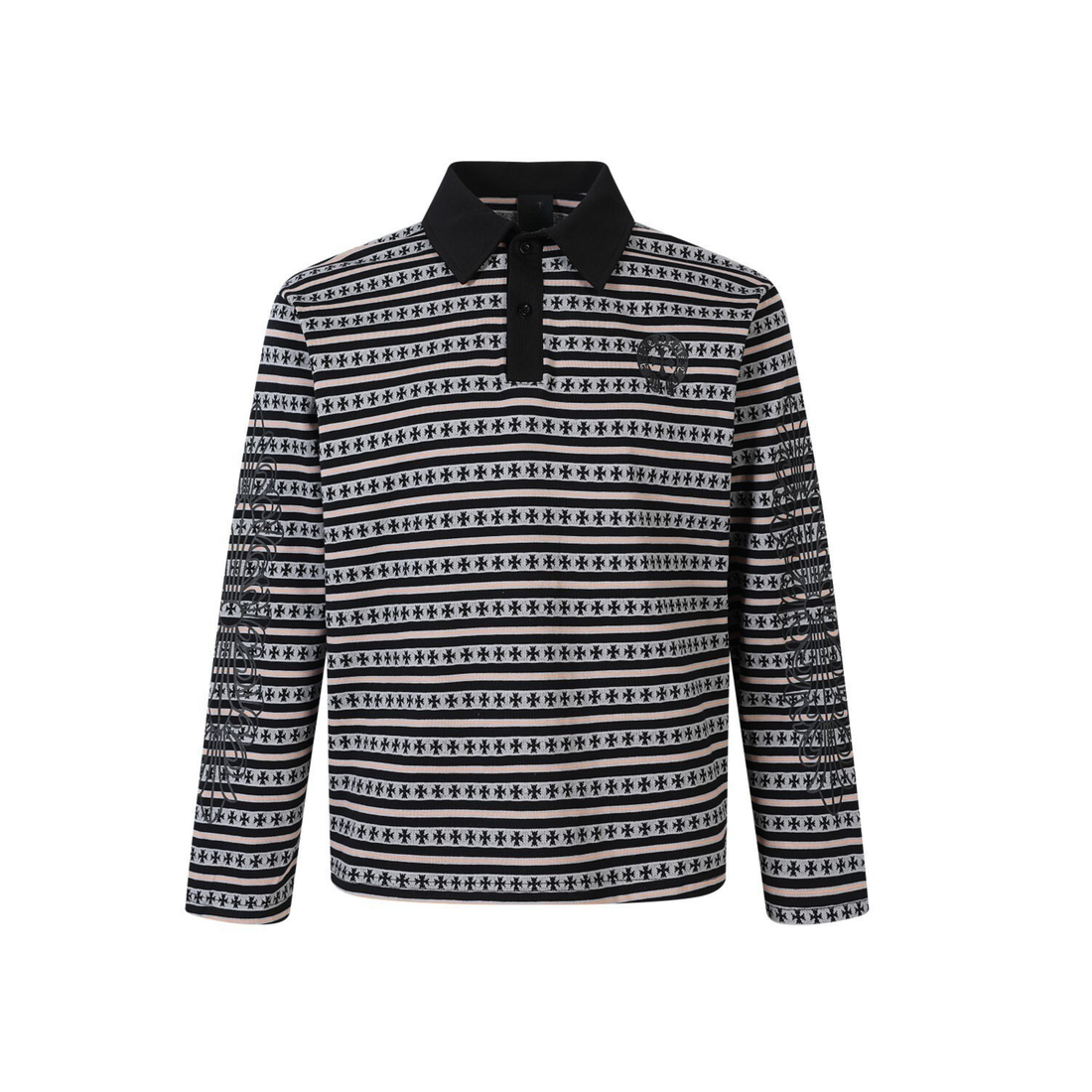 3-6-5.shop Heritage Stripe Long Sleeve Polo