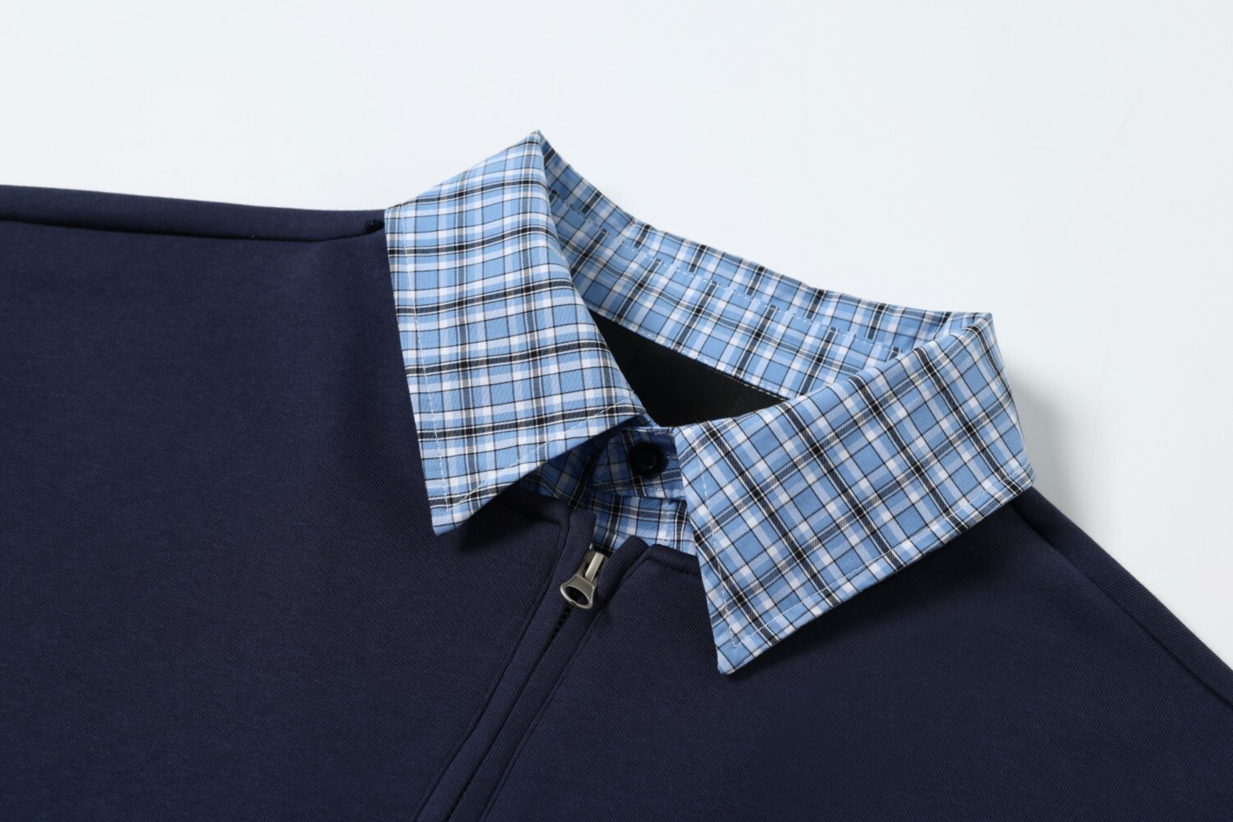 3-6-5.shop Layered Collar Half-Zip Pullover