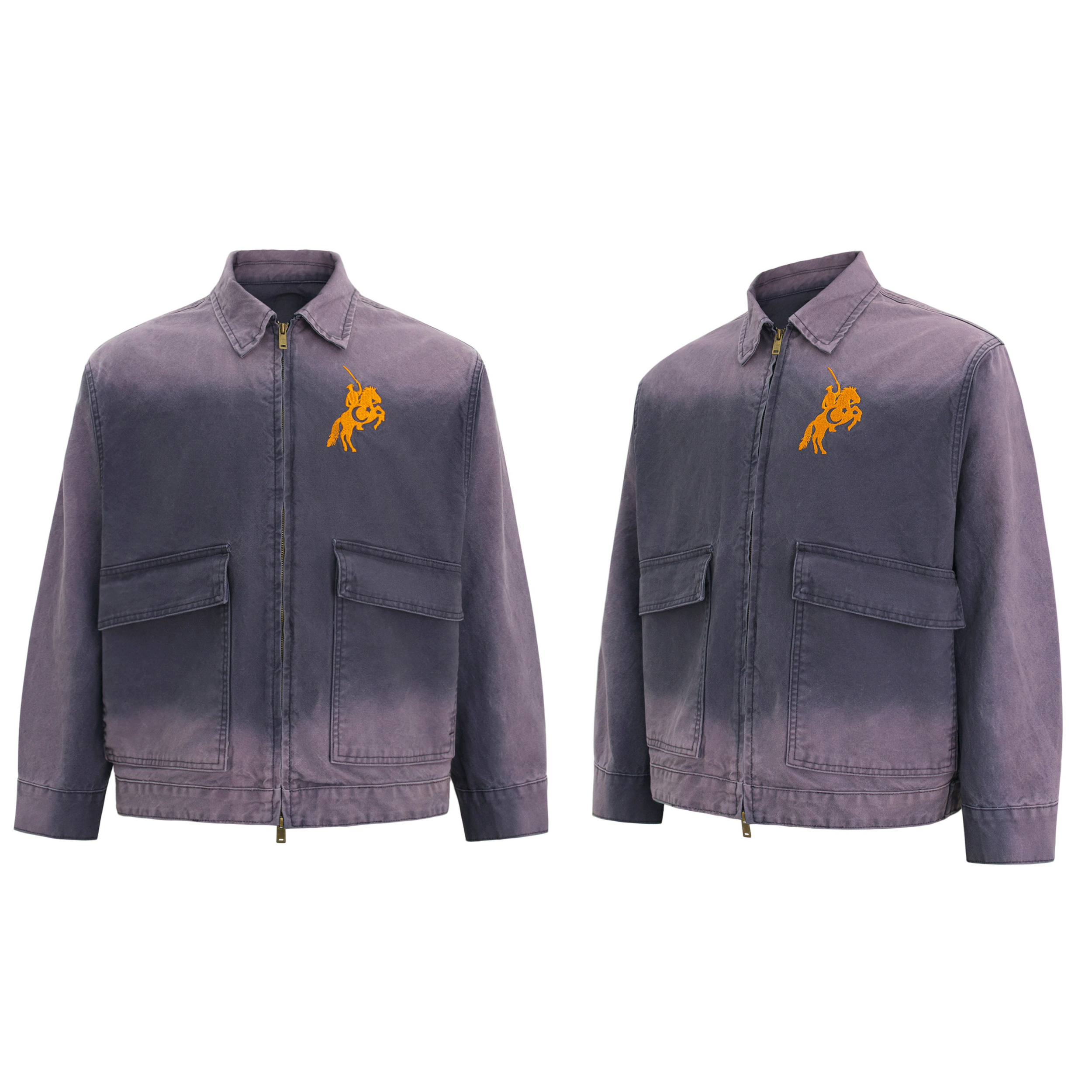 3-6-5.shop Vintage Washed Zip Jacket
