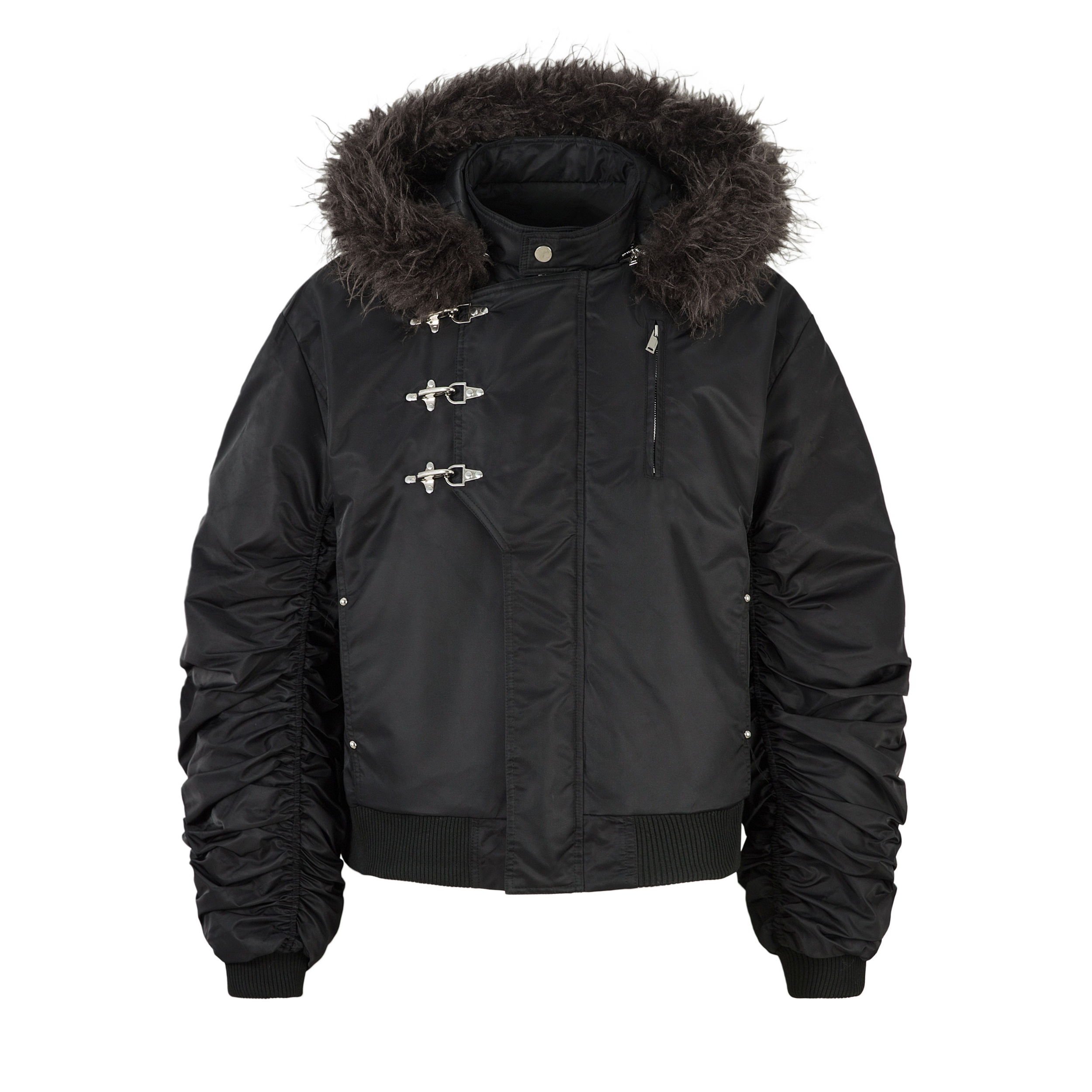 3-6-5.shop Toggle-Lock Fur Hood Jacket