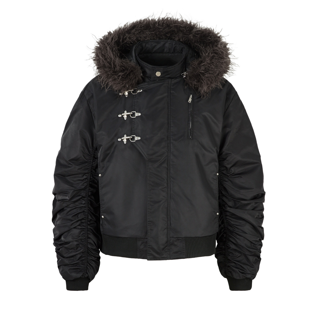 3-6-5.shop Toggle-Lock Fur Hood Jacket