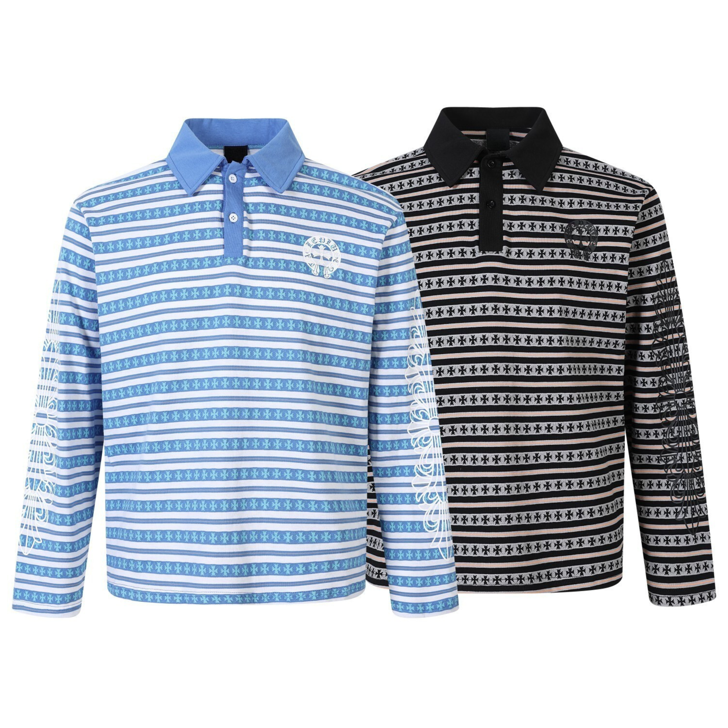 3-6-5.shop Heritage Stripe Long Sleeve Polo