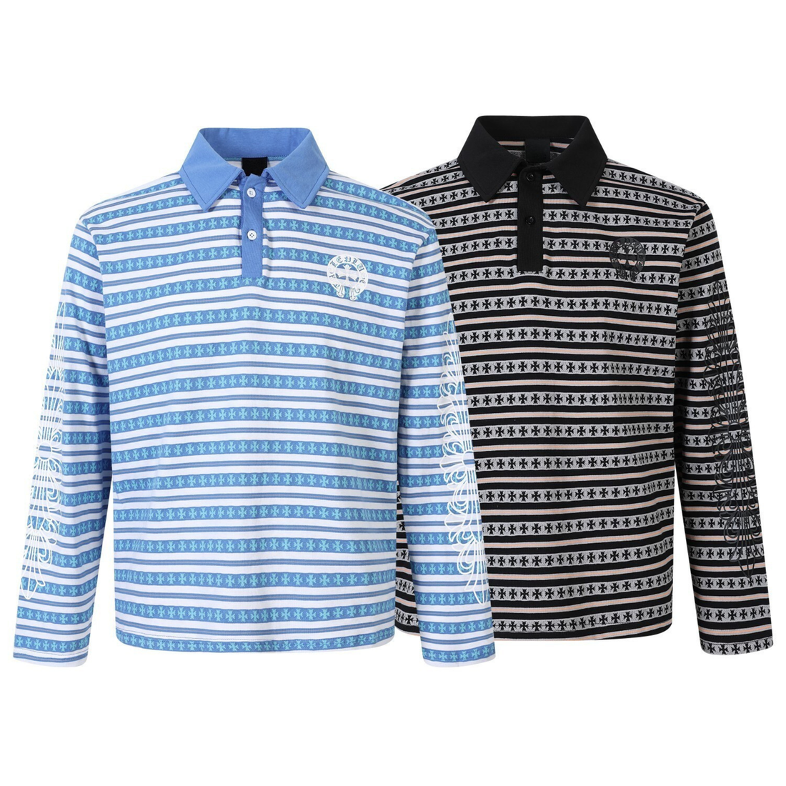 3-6-5.shop Heritage Stripe Long Sleeve Polo