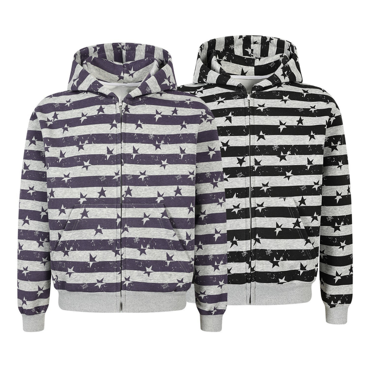 3-6-5.shop Zip-Up Graphic Hoodie