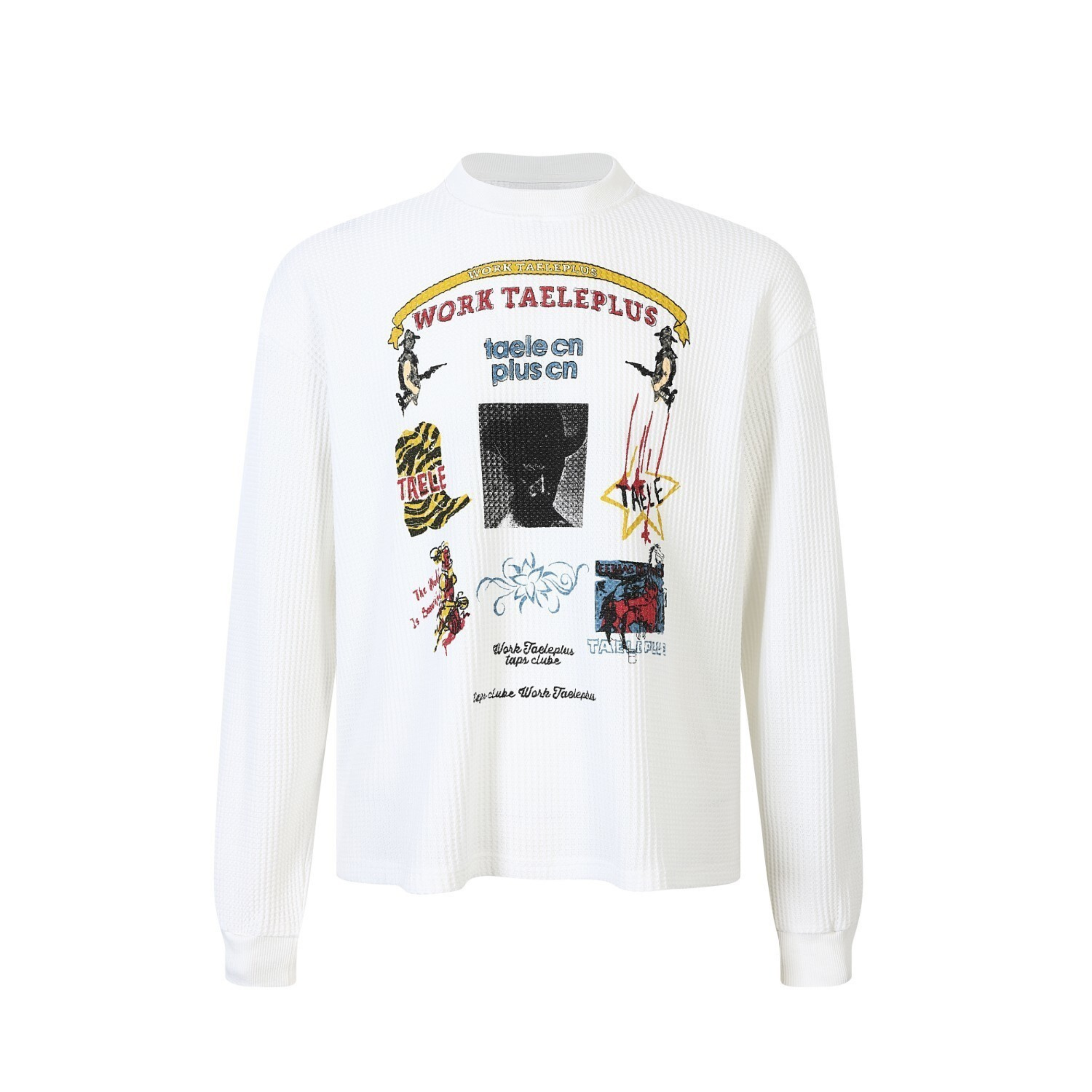 3-6-5.shop Waffle Graphic Long Sleeve Tee