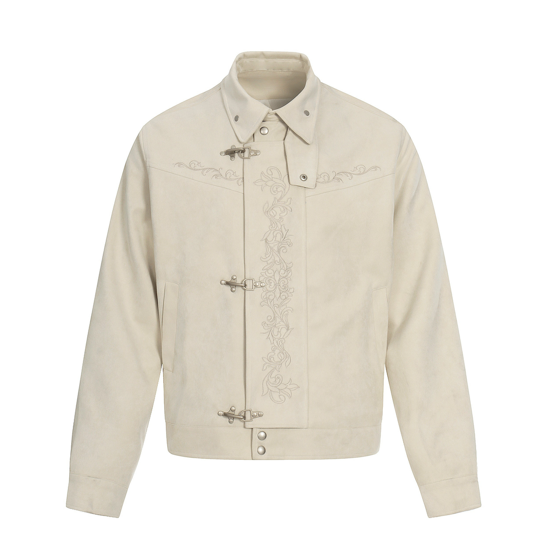 3-6-5.shop Toggle-Closure Embroidered Jacket