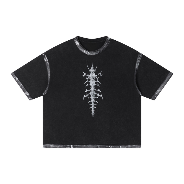 3-6-5.shop Spine Graphic Washed T-Shirt