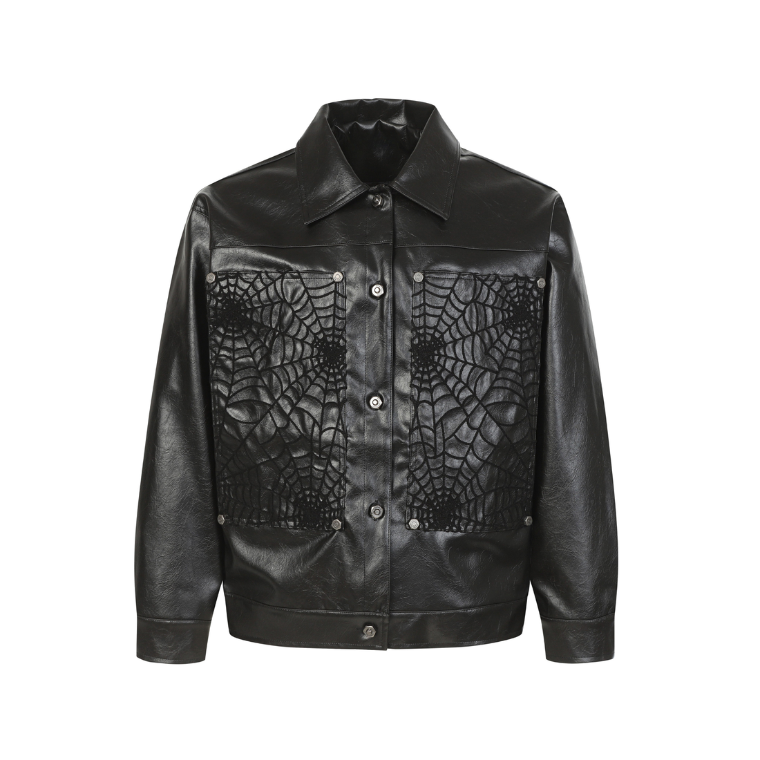 3-6-5.shop Web Embossed PU Jacket