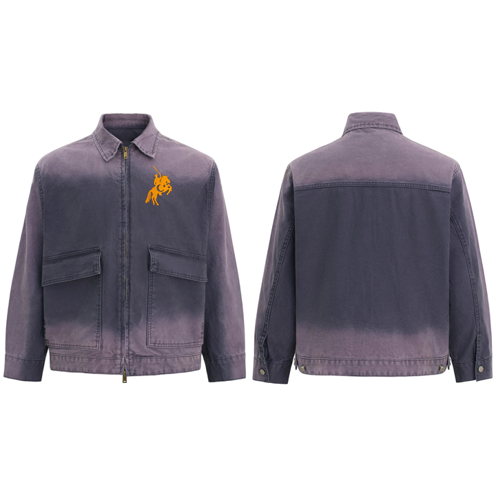 3-6-5.shop Vintage Washed Zip Jacket