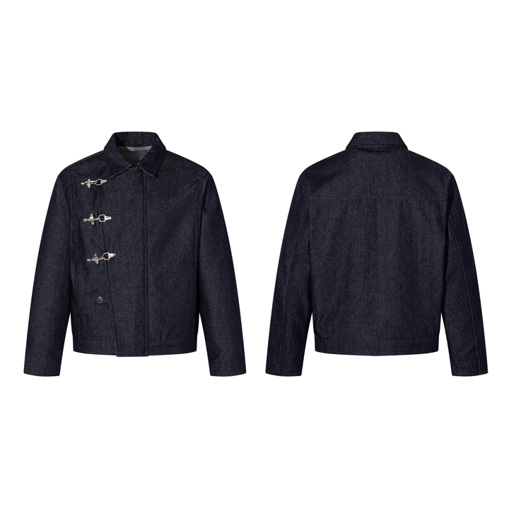 3-6-5.shop Buckle Detail Denim Jacket