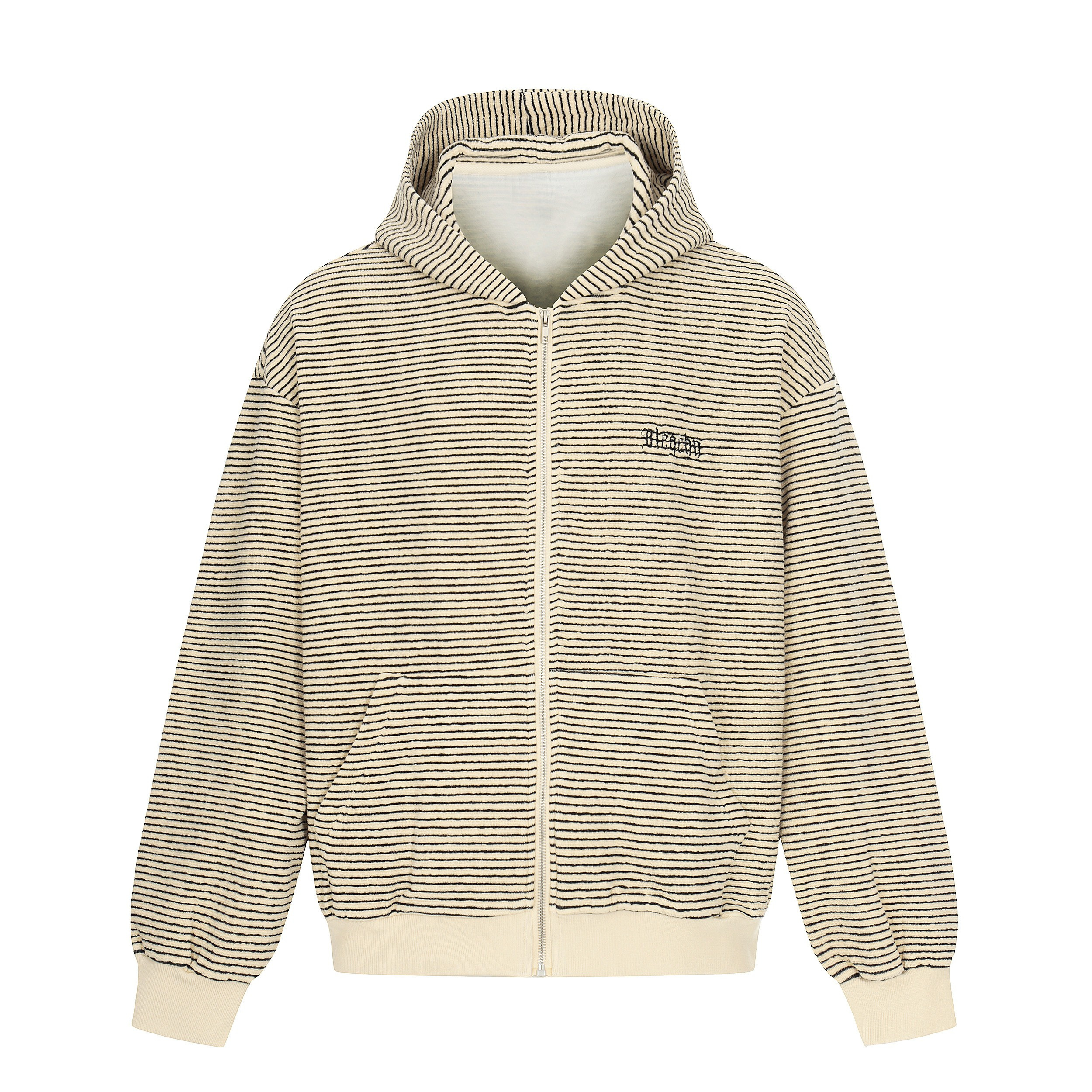3-6-5.shop Striped Zip Hoodie