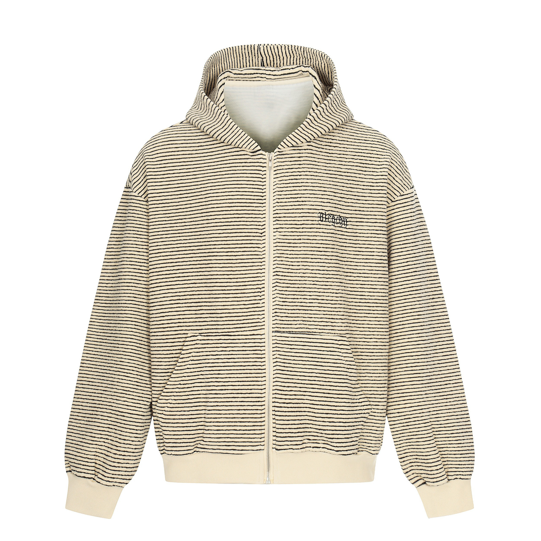 3-6-5.shop Striped Zip Hoodie
