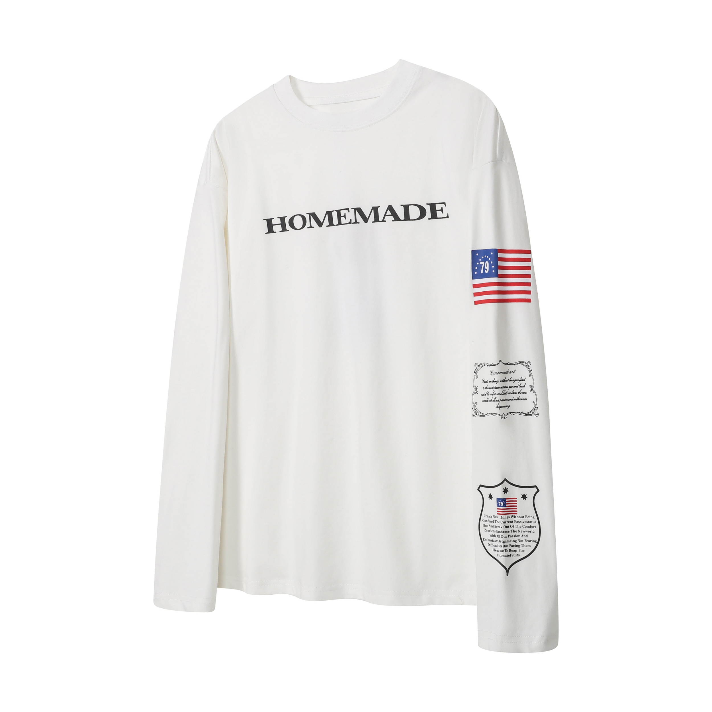 3-6-5.shop Homemade Flag Graphic Long Sleeve Tee